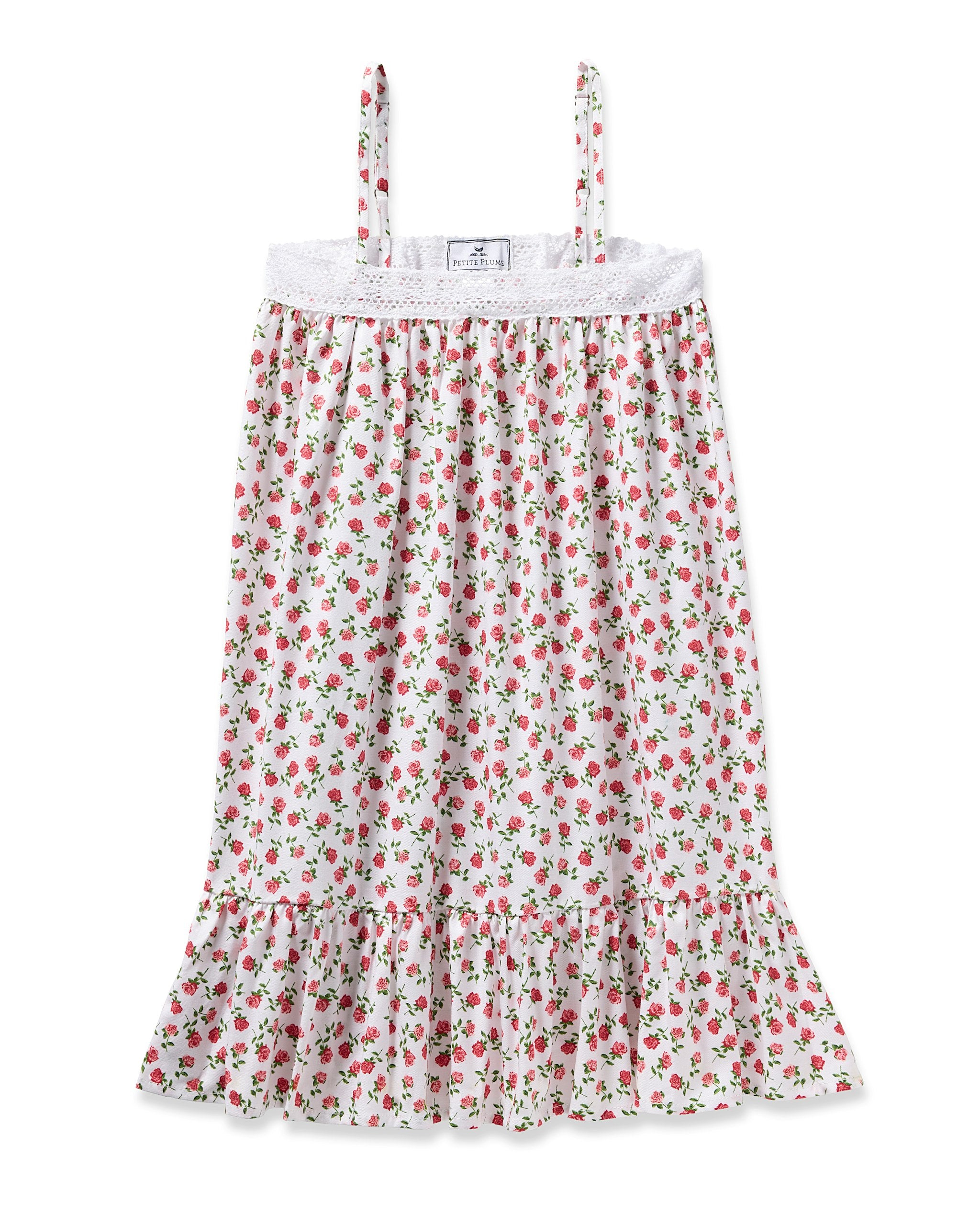 Girl's Twill Lily Nightgown in Seashell Splendor in Petite Petals#Color_Petite Petals