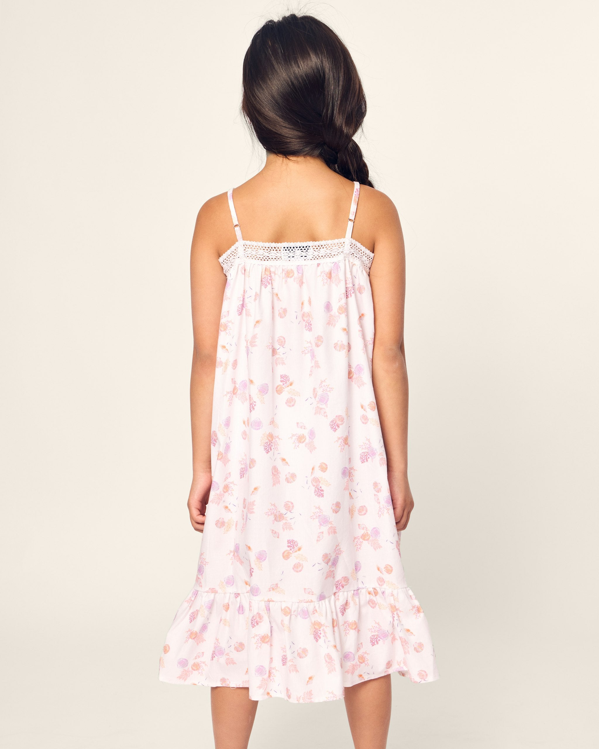 Girl's Twill Lily Nightgown in Seashell Splendor in Seashell Splendor#Color_Seashell Splendor