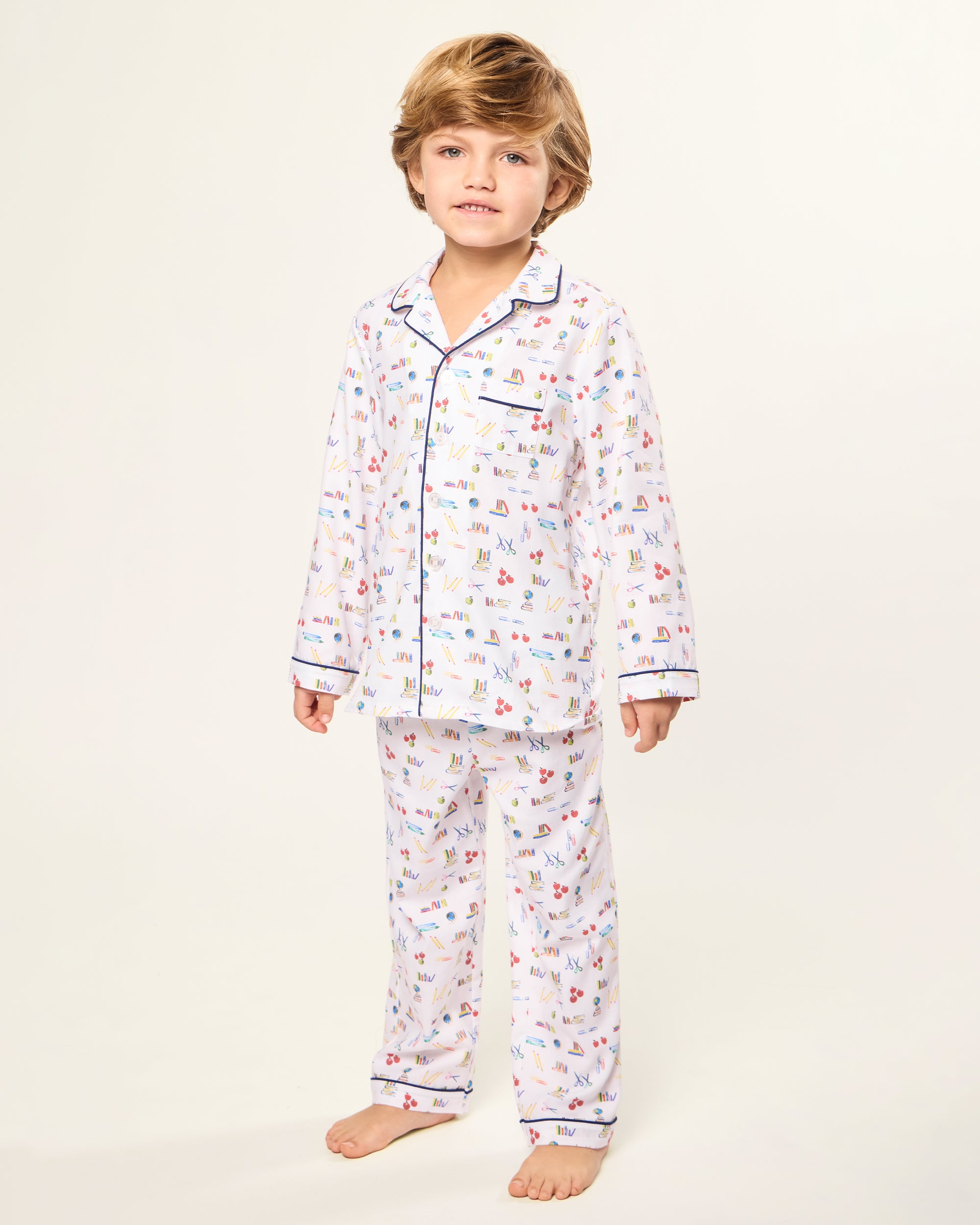 Kid's Twill Pajama Set in Literary Lessons