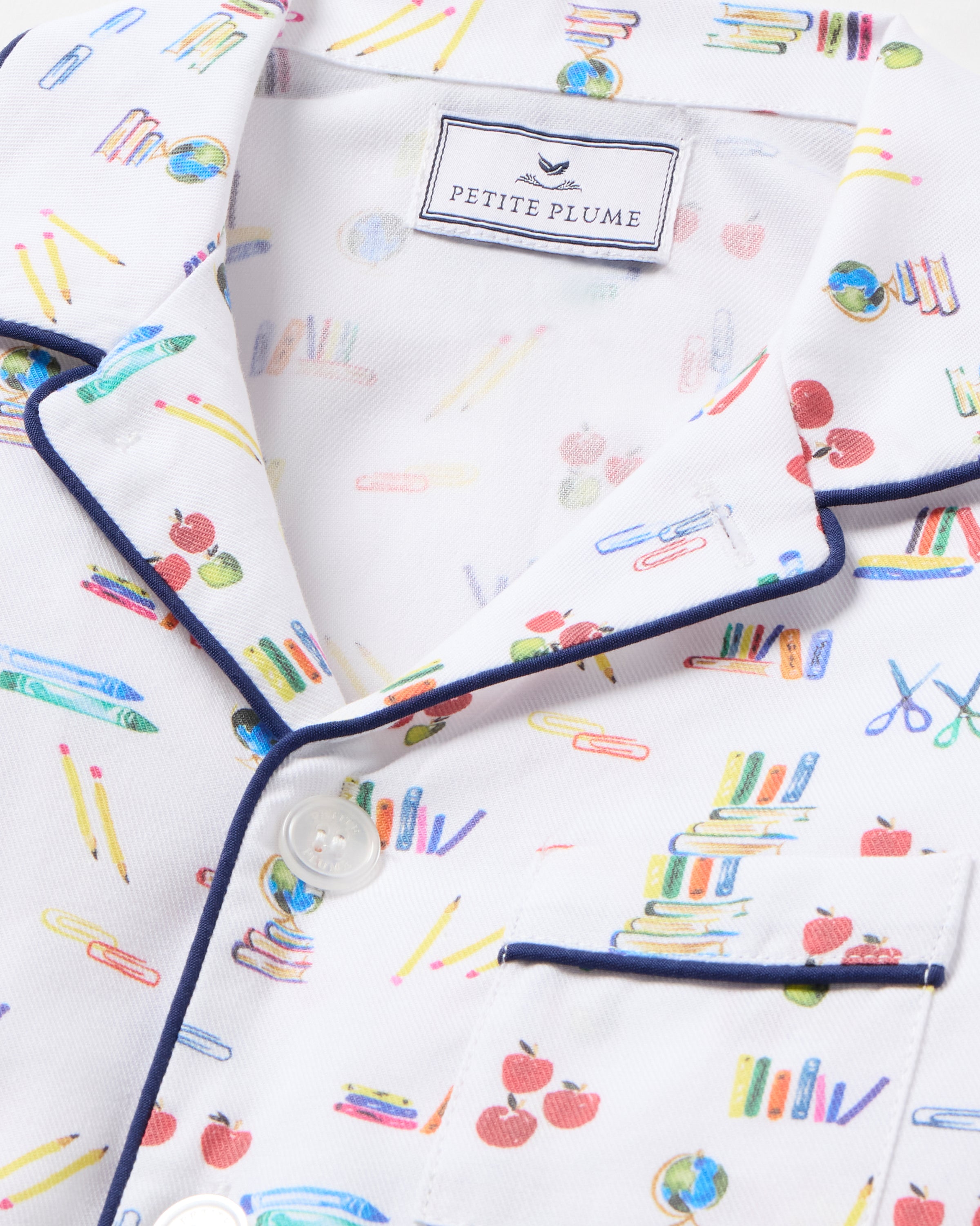 Kid's Twill Pajama Set in Literary Lessons