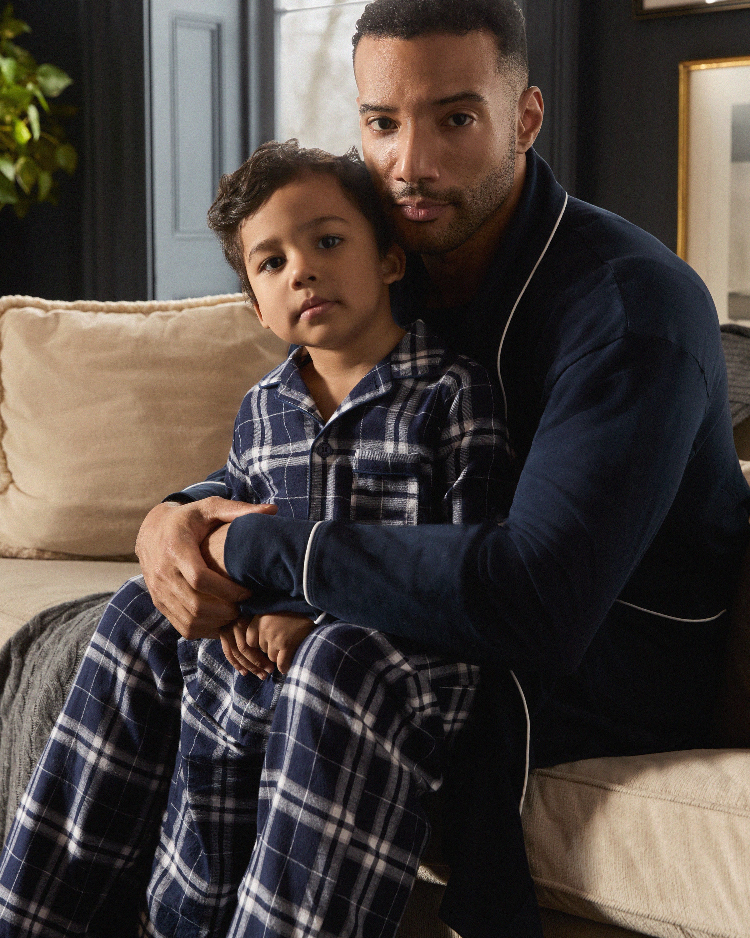 Kid's Brushed Twill Pajama Set in Oxford Tartan