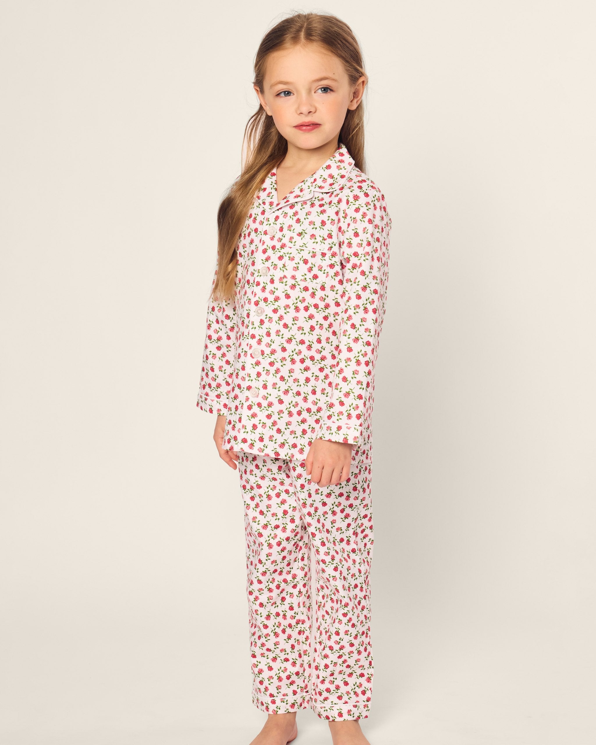 Kid's Twill Pajama Set in Petite Petals in Petite Petals#Color_Petite Petals