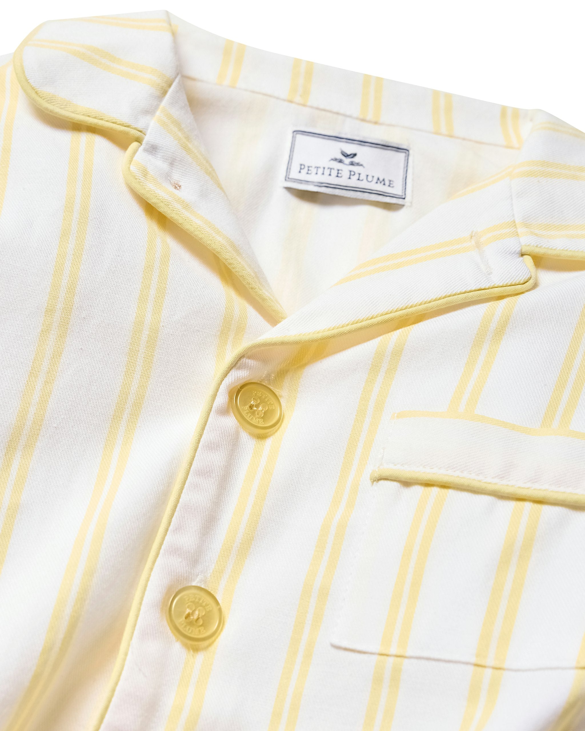 Kid's Twill Pajama Set in Periwinkle Stripe in Sunny Stripe#Color_Sunny Stripe
