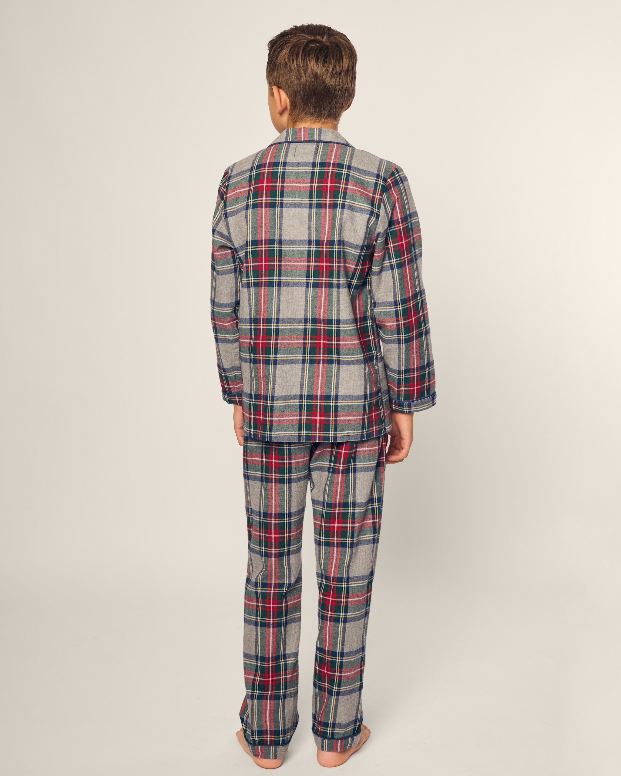 Kid's Brushed Cotton Pajama Set in Westminster Tartan in Westminster Tartan#Color_Westminster Tartan