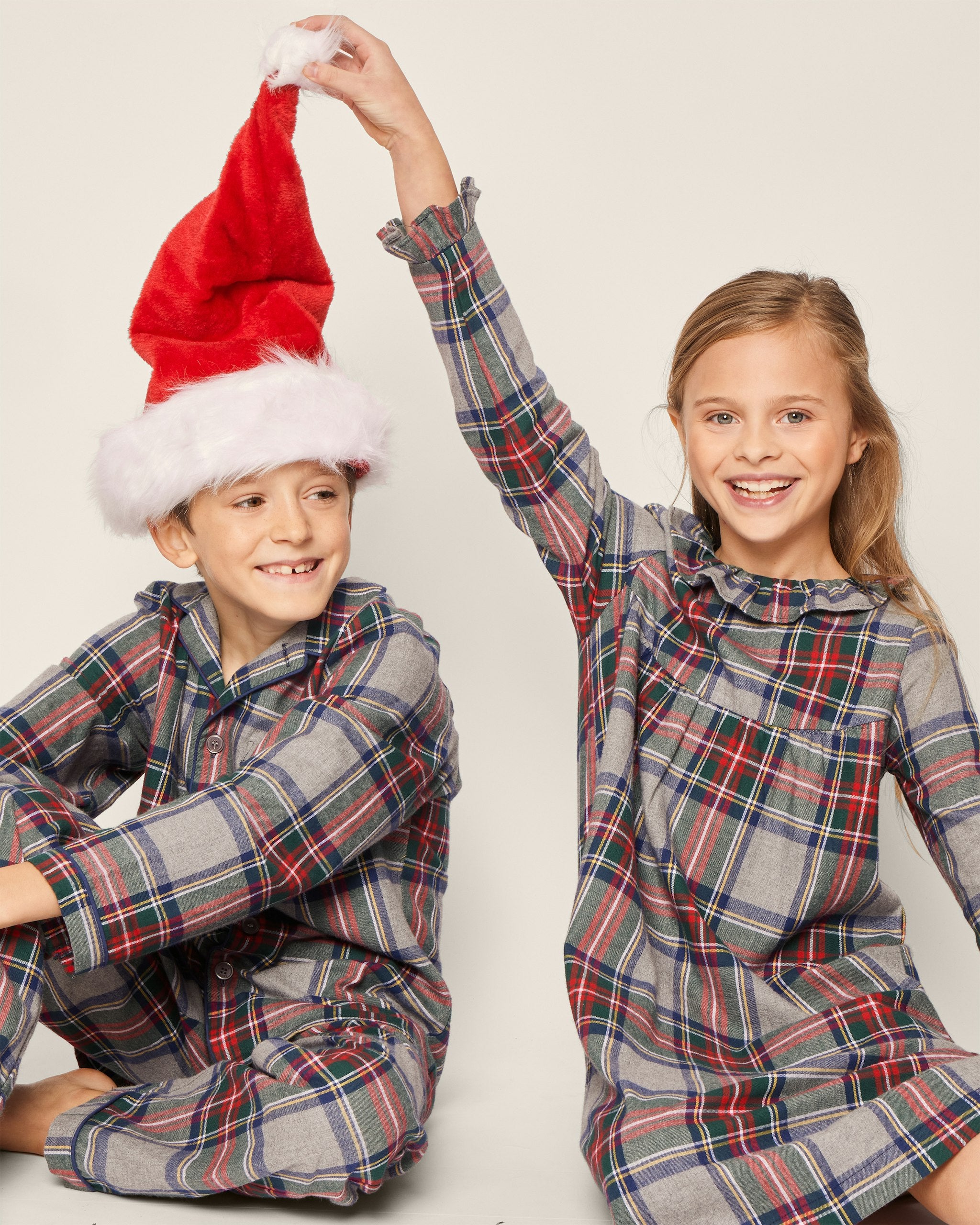 Kid's Brushed Cotton Pajama Set in Westminster Tartan in Westminster Tartan#Color_Westminster Tartan
