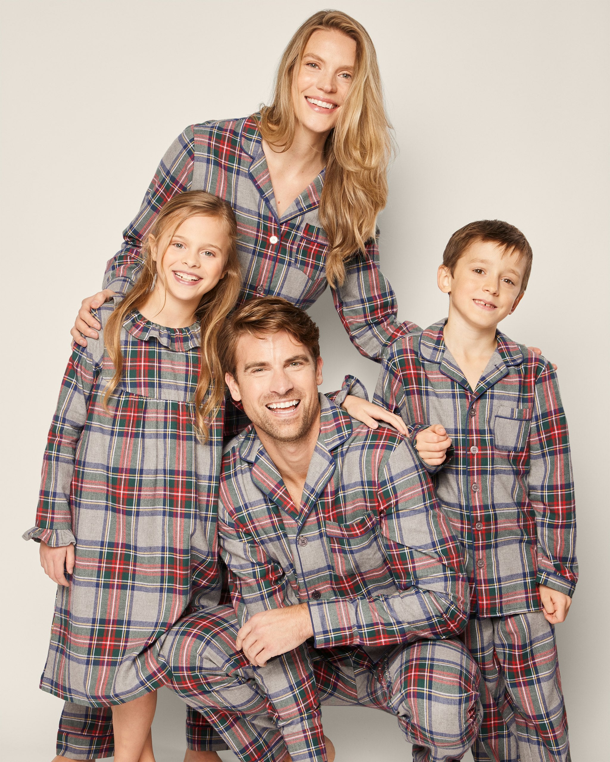 Kid's Brushed Cotton Pajama Set in Westminster Tartan in Westminster Tartan#Color_Westminster Tartan