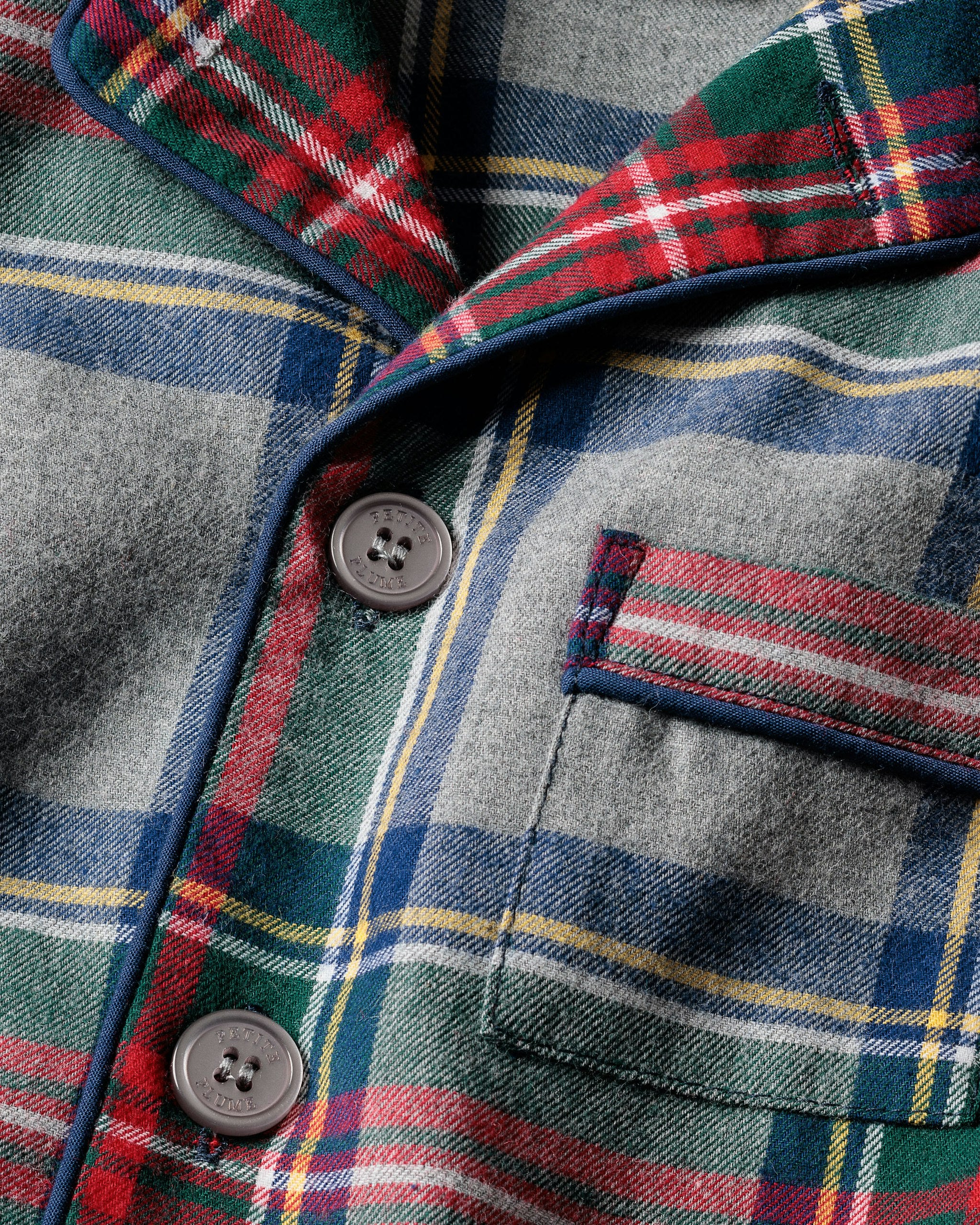 Kid's Brushed Cotton Pajama Set in Westminster Tartan in Westminster Tartan#Color_Westminster Tartan