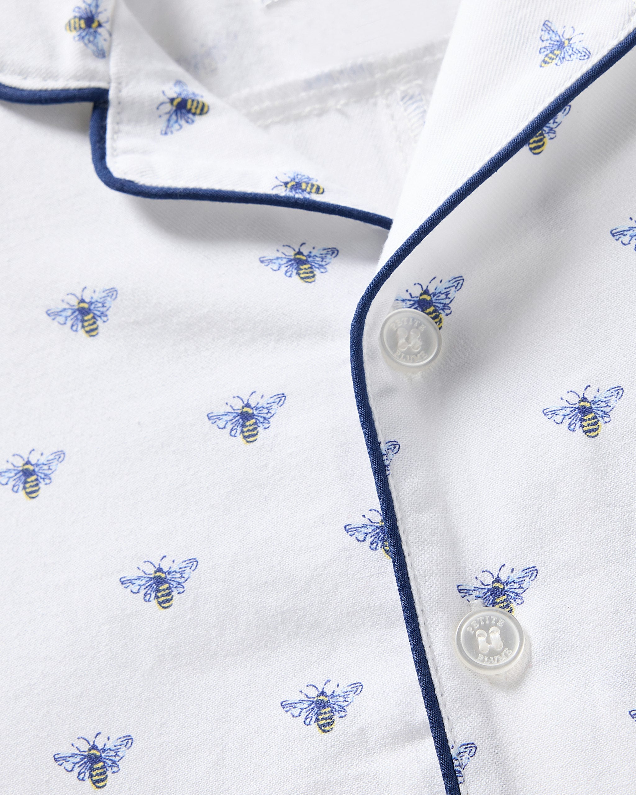 Baby's Twill Summer Romper in Coastal Charms in Buzzing Bees#Color_Buzzing Bees