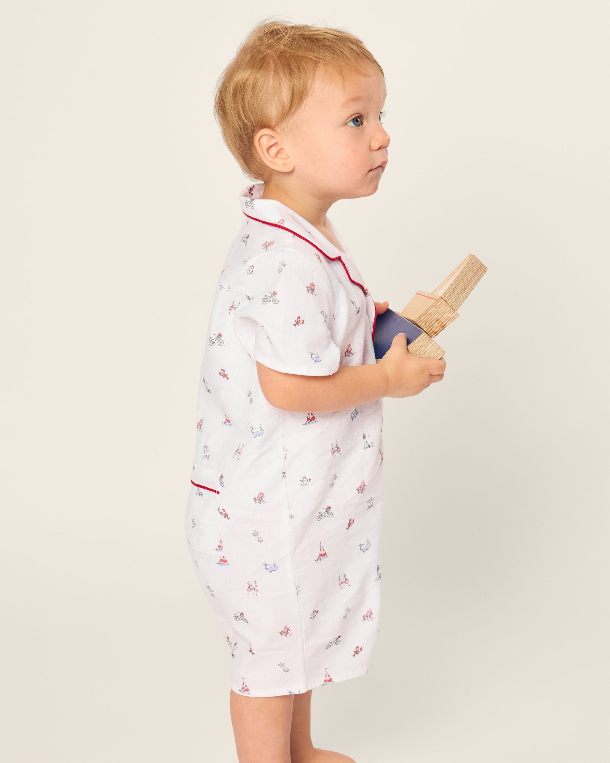 Baby's Twill Summer Romper in Coastal Charms in Coastal Charms#Color_Coastal Charms