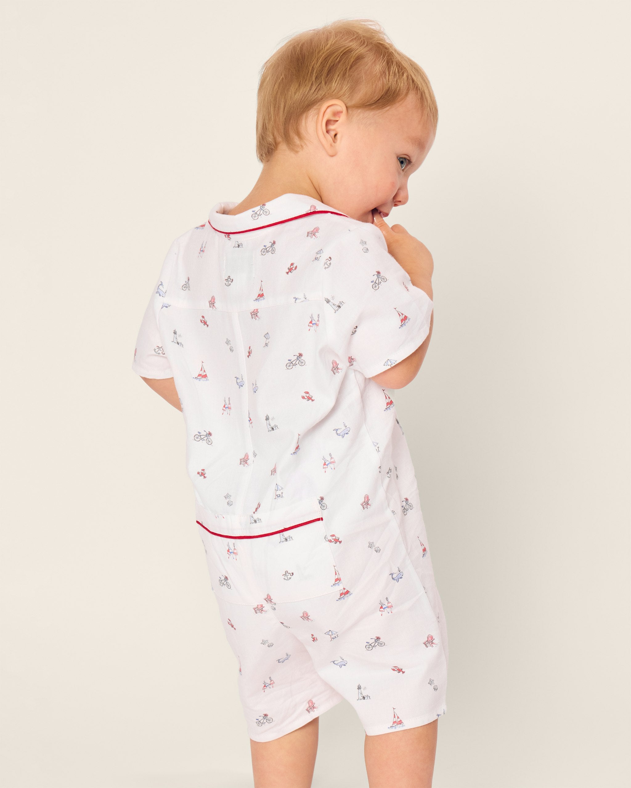 Baby's Twill Summer Romper in Coastal Charms in Coastal Charms#Color_Coastal Charms