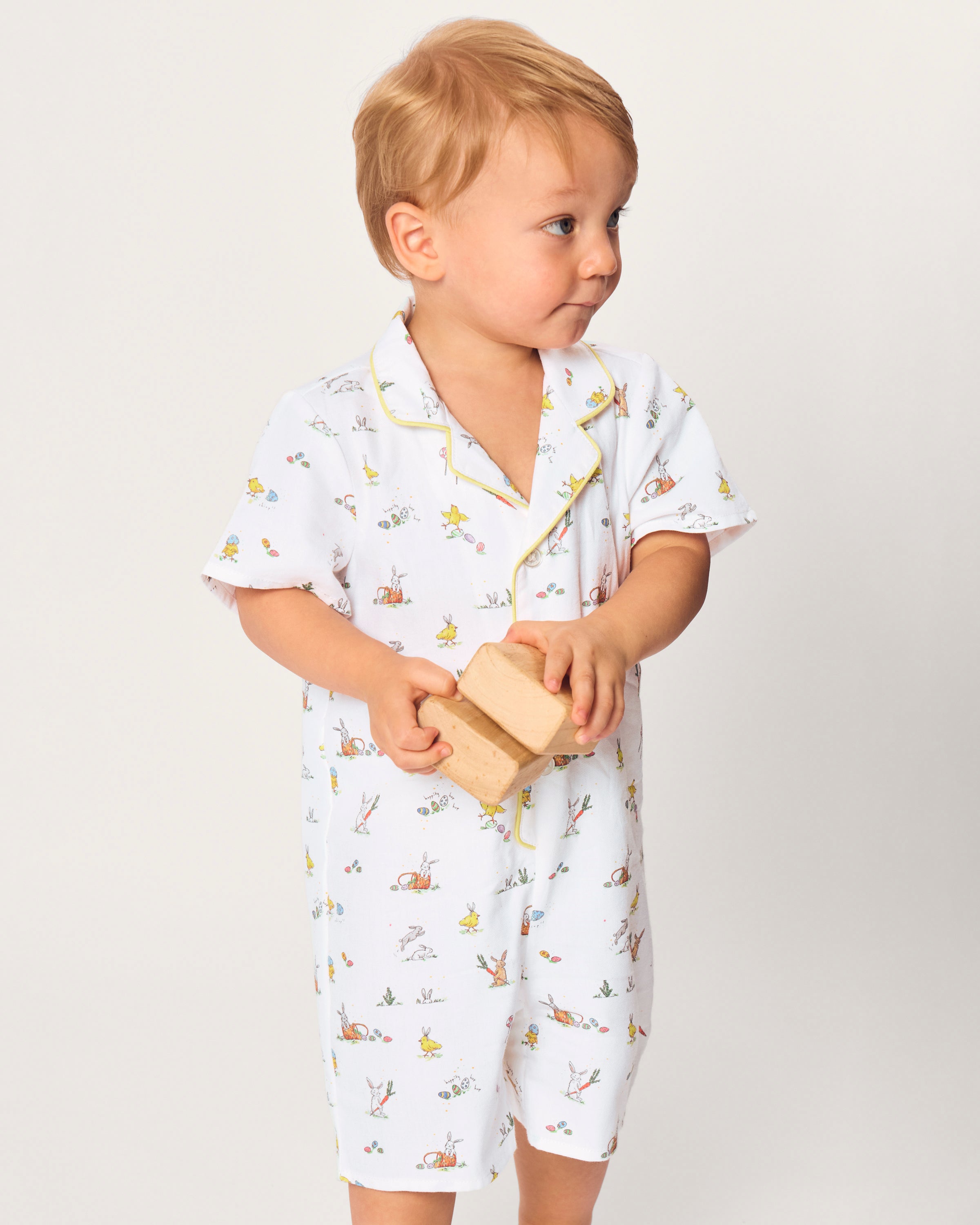 Baby's Twill Summer Romper in Easter Frolic