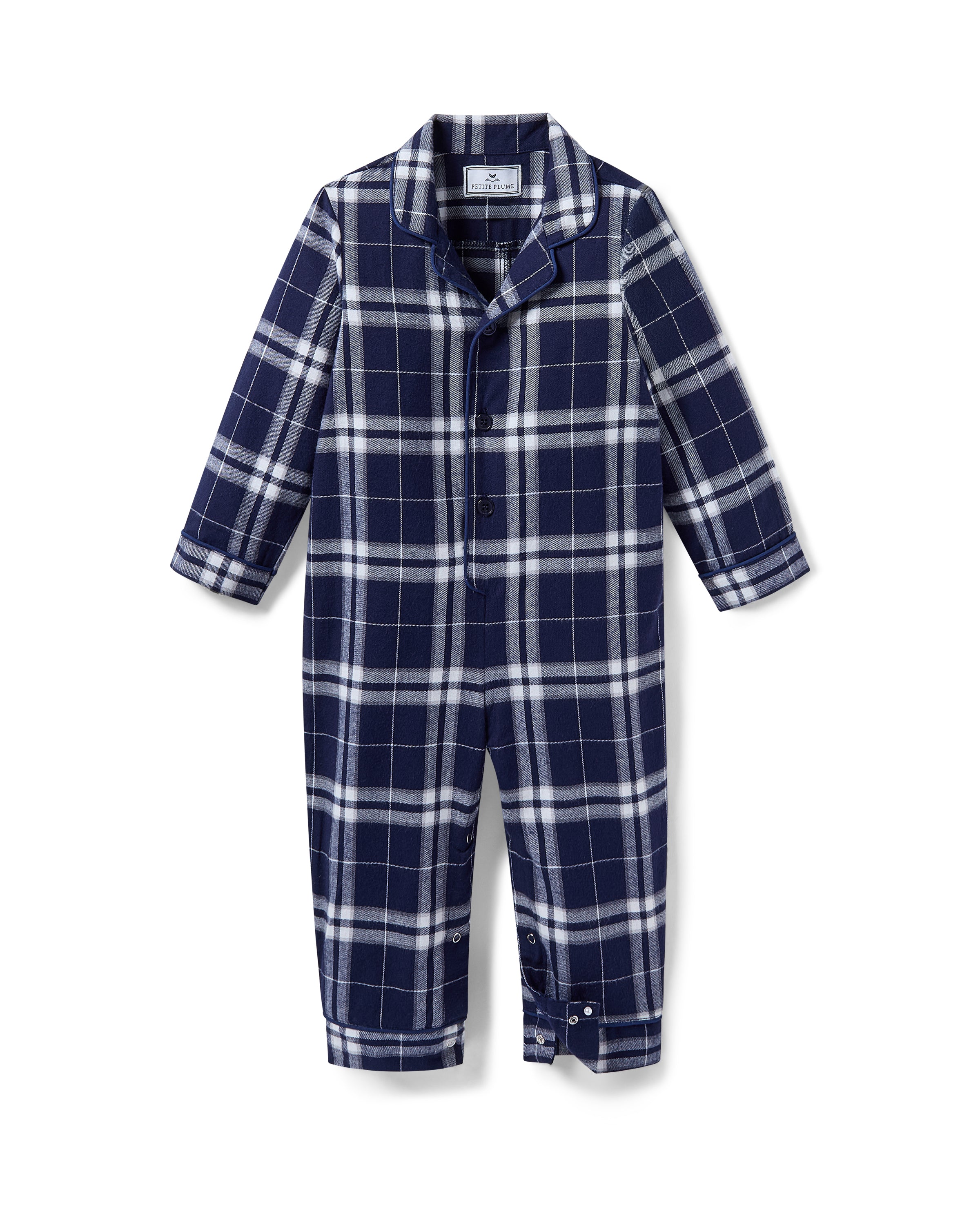 Baby's Brushed Cotton Classic Romper in Oxford Tartan