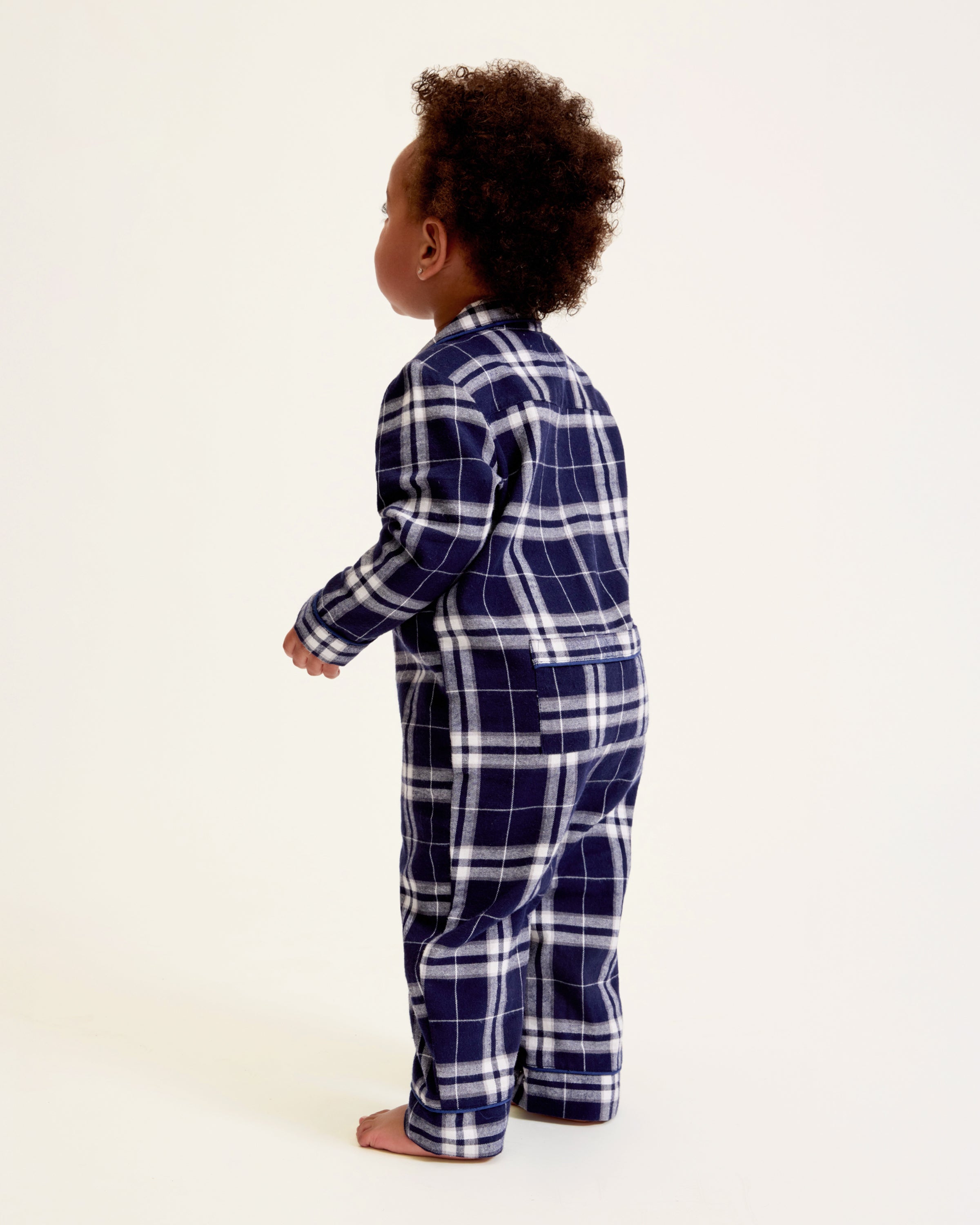 Baby's Brushed Cotton Classic Romper in Oxford Tartan