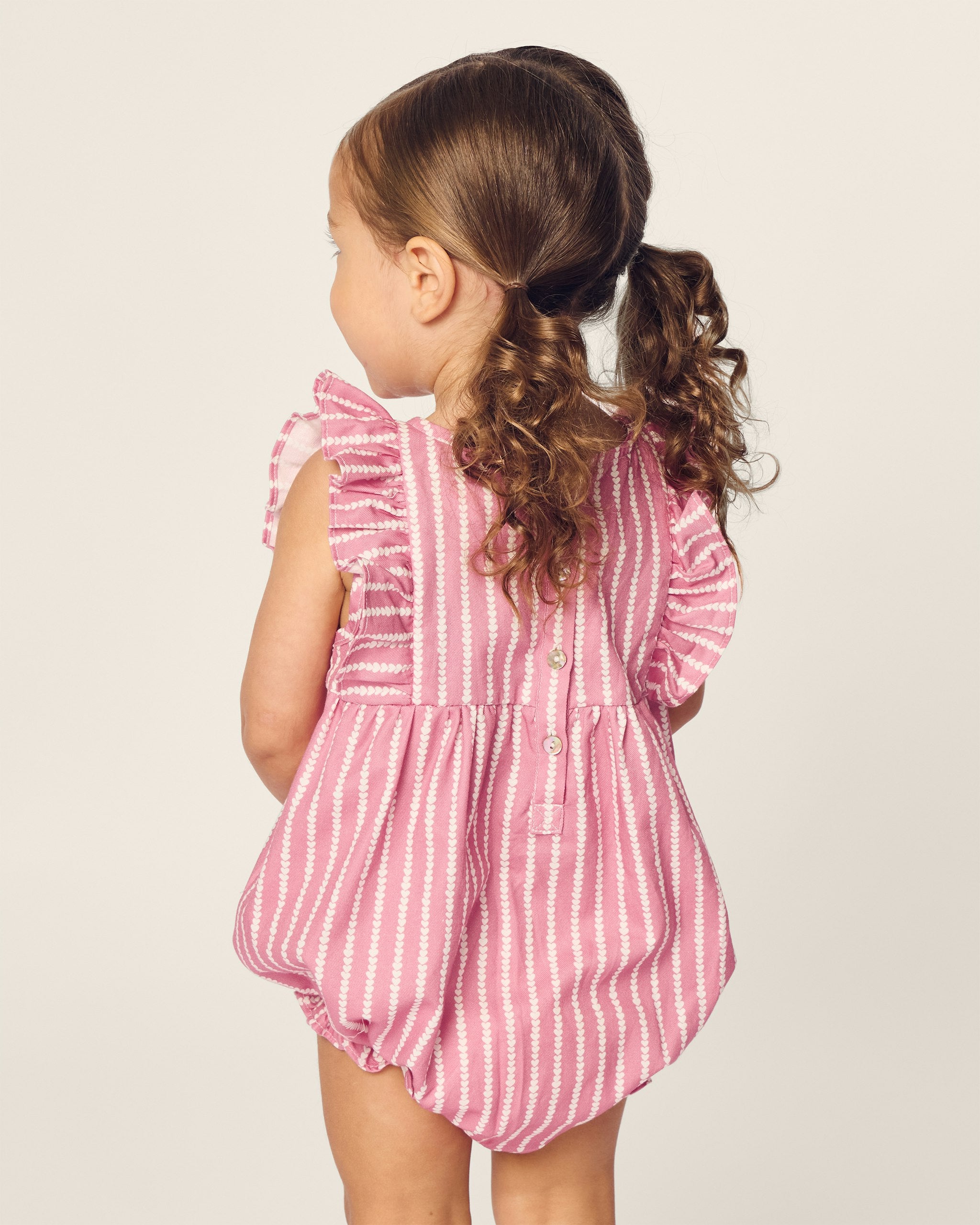 Baby's Twill Ruffled Romper in Love Lines in Love Lines#Color_Love Lines