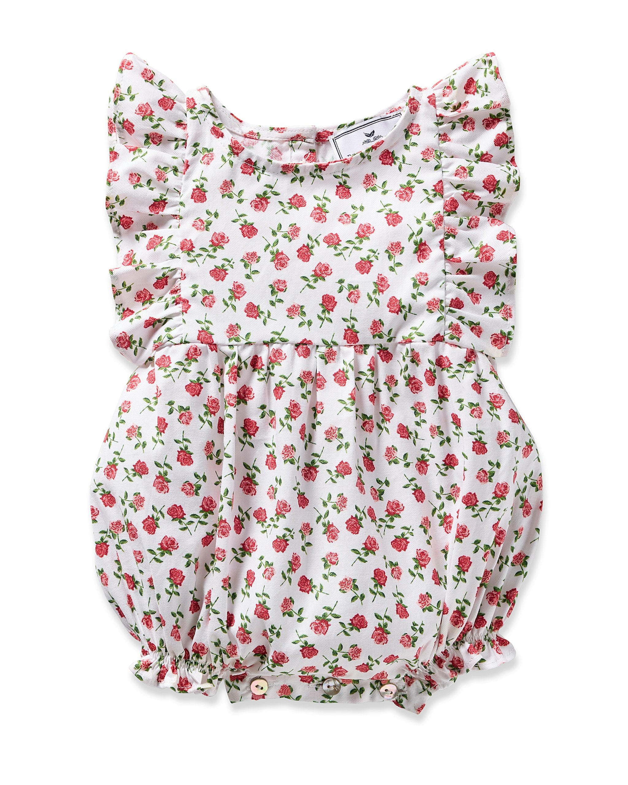 Baby's Twill Ruffled Romper in Blush Boulevard in Petite Petals#Color_Petite Petals