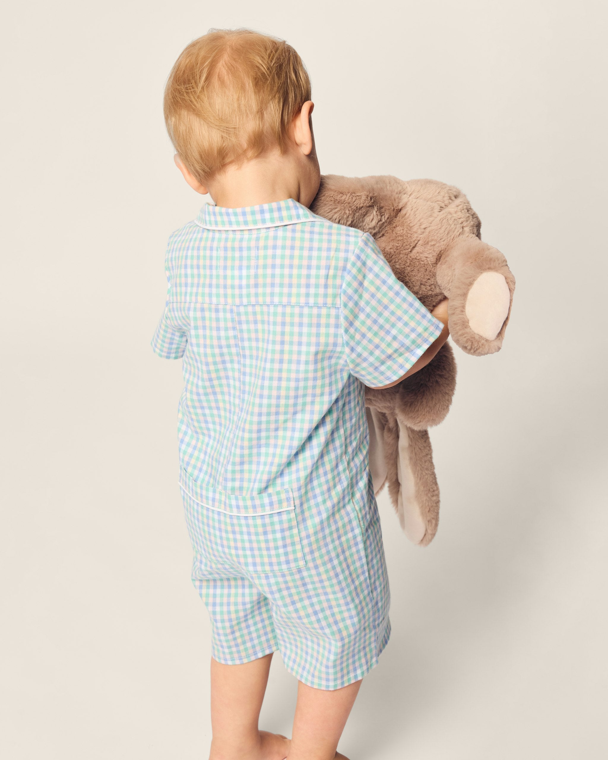 Baby's Twill Summer Romper in Royal Blue Gingham in Spring Gingham#Color_Spring Gingham