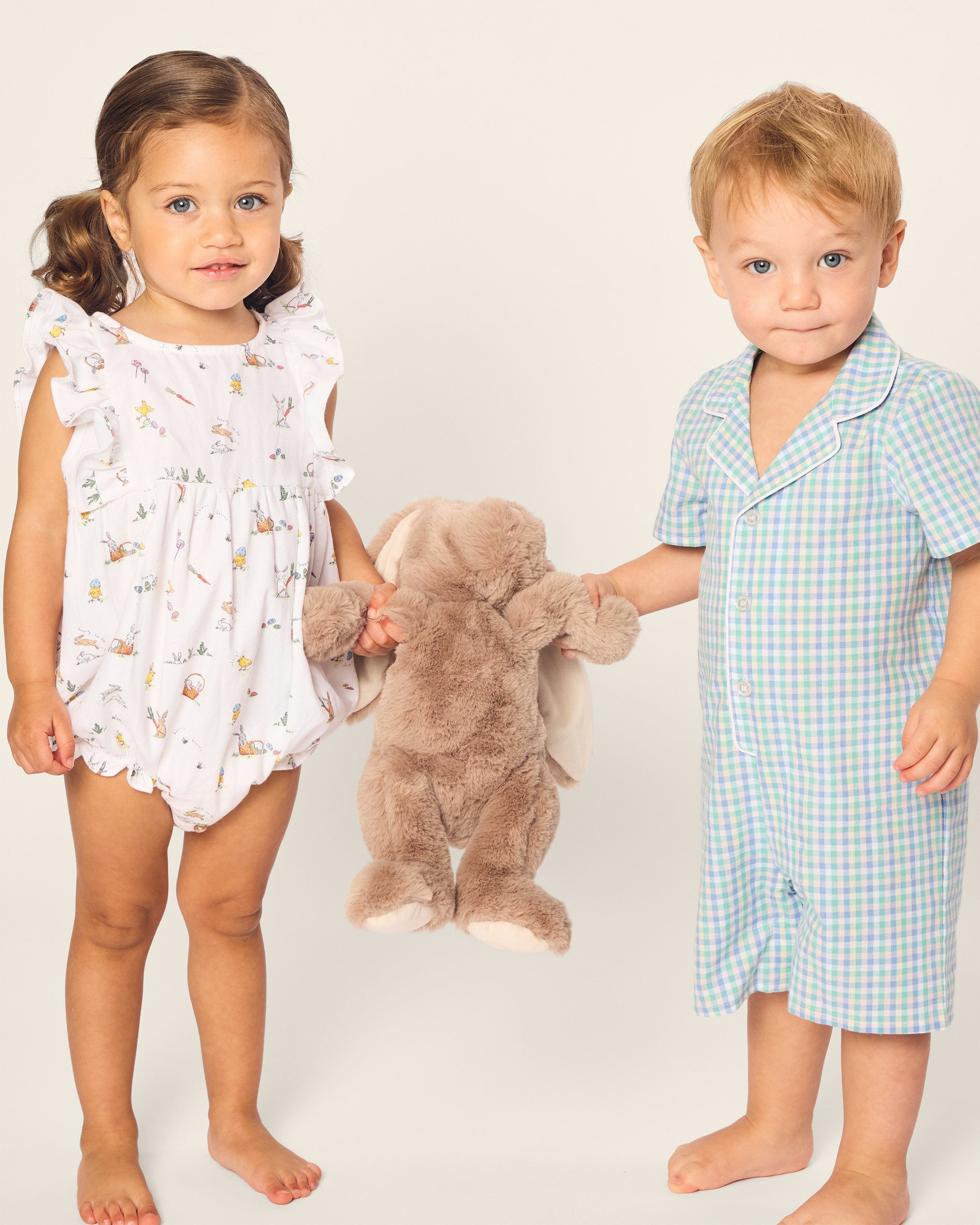 Baby's Twill Summer Romper in Royal Blue Gingham in Spring Gingham#Color_Spring Gingham