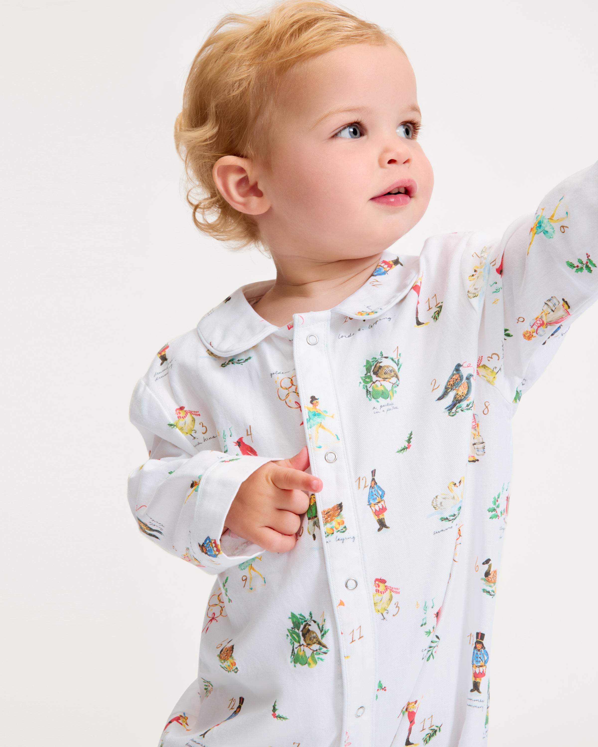 Baby's Twill Cambridge Romper in 12 Days of Christmas