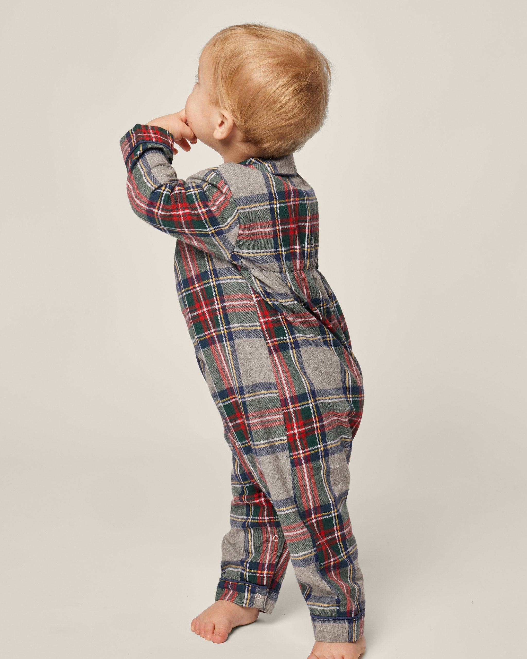 Baby's Brushed Cotton Cambridge Romper in Westminster Tartan in Westminster Tartan#Color_Westminster Tartan