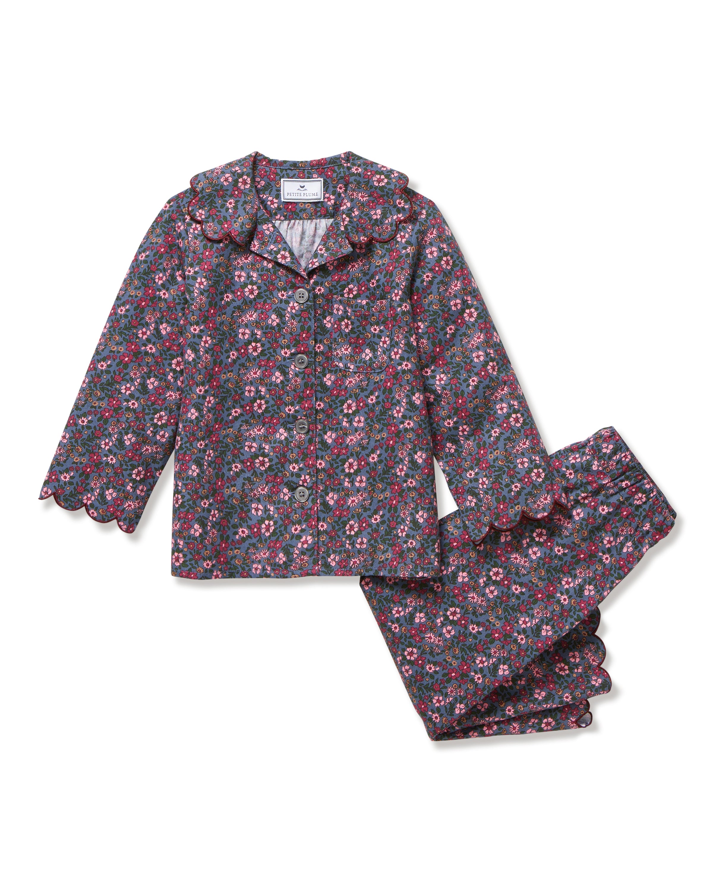 Kid's Twill Colette Pajama Set in Fleurs de Saison