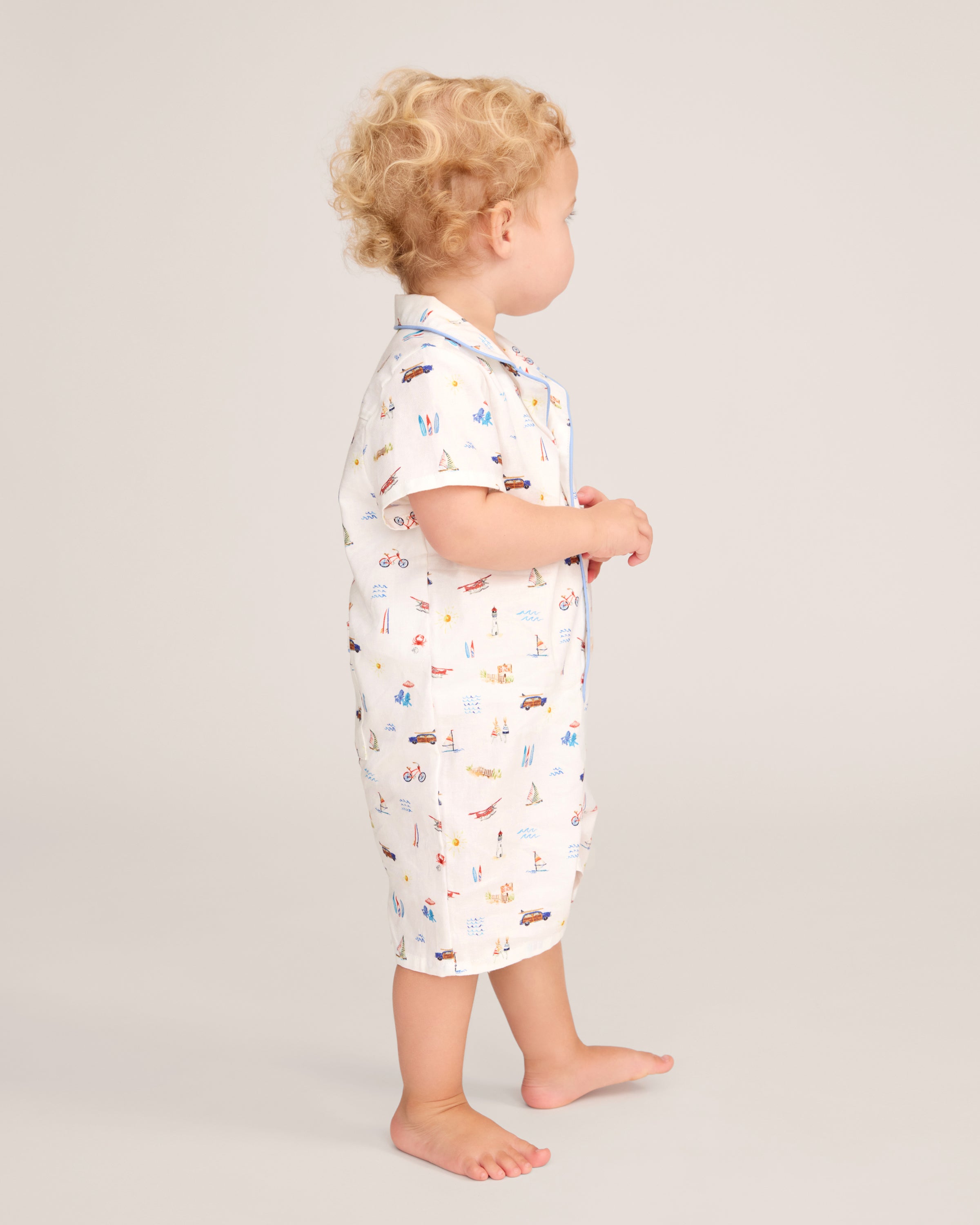 Baby's Twill Summer Romper in Summer Nostalgia