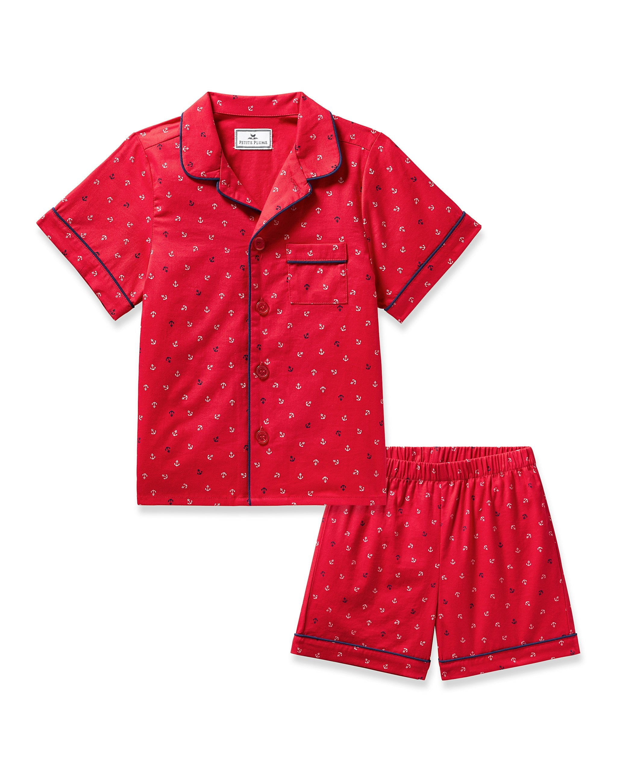 Kid's Twill Short Set in Anchors Away in Anchors Away#Color_Anchors Away