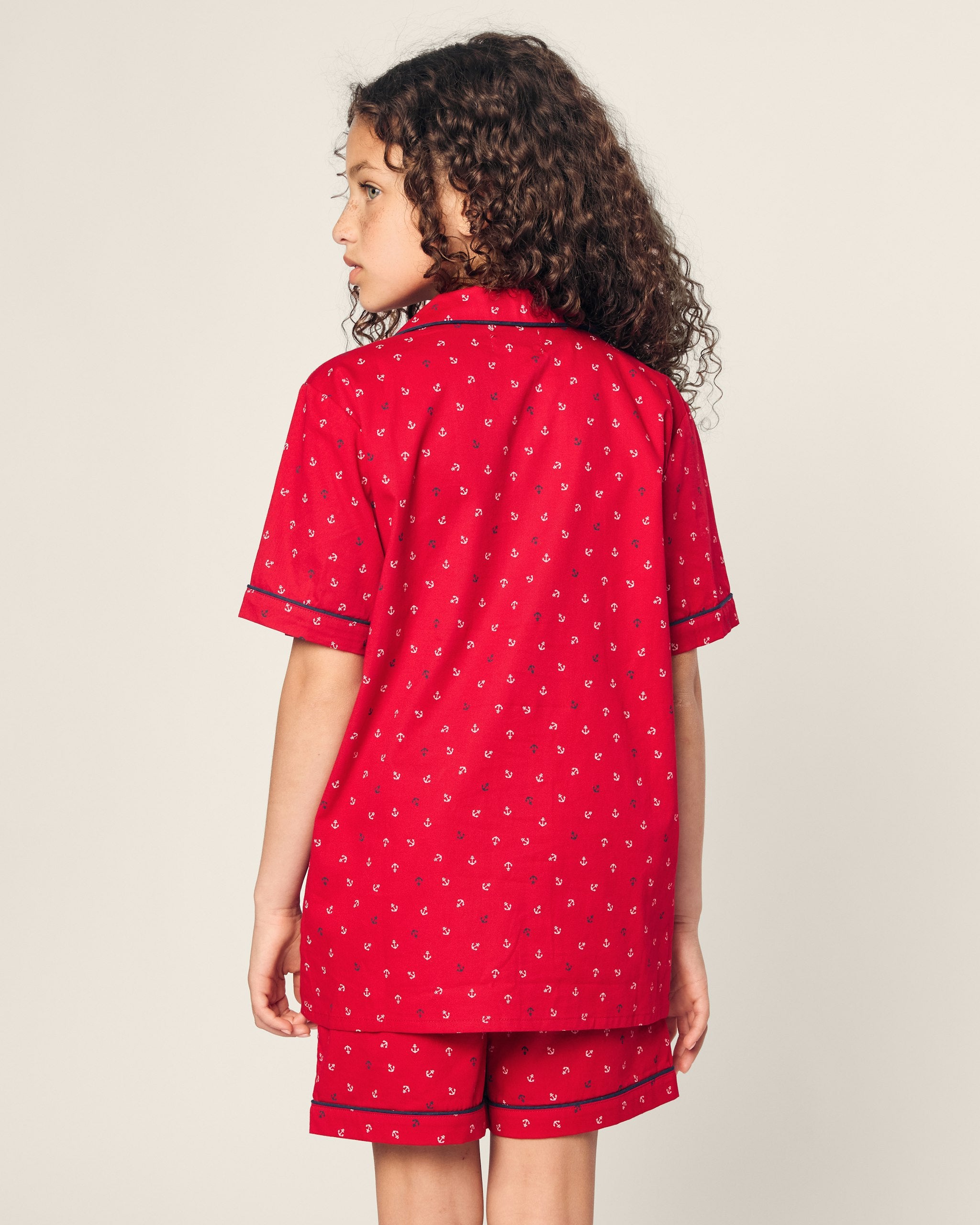 Kid's Twill Short Set in Anchors Away in Anchors Away#Color_Anchors Away