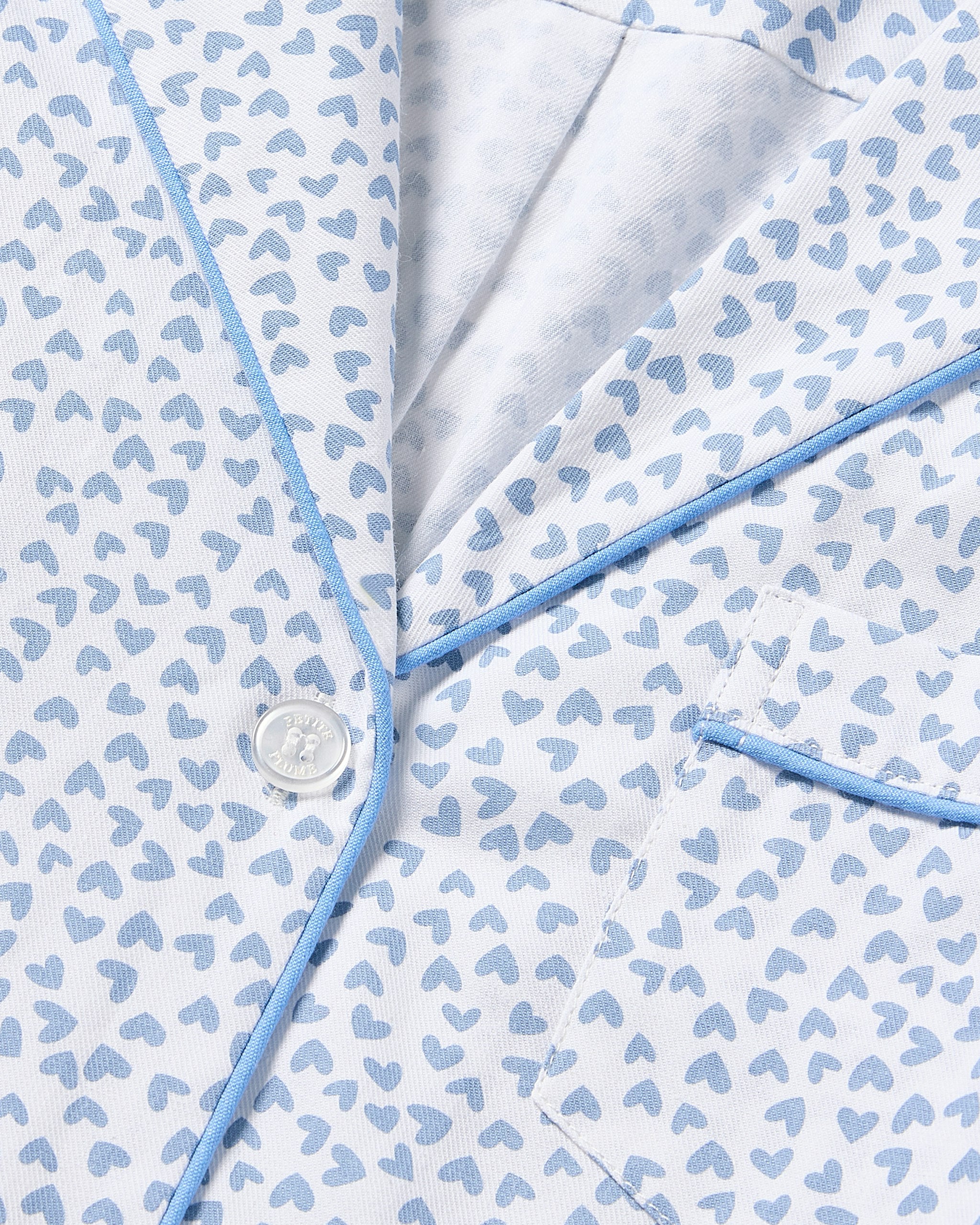 Kid's Twill Short Set in Bluehearts in Bluehearts#Color_Bluehearts