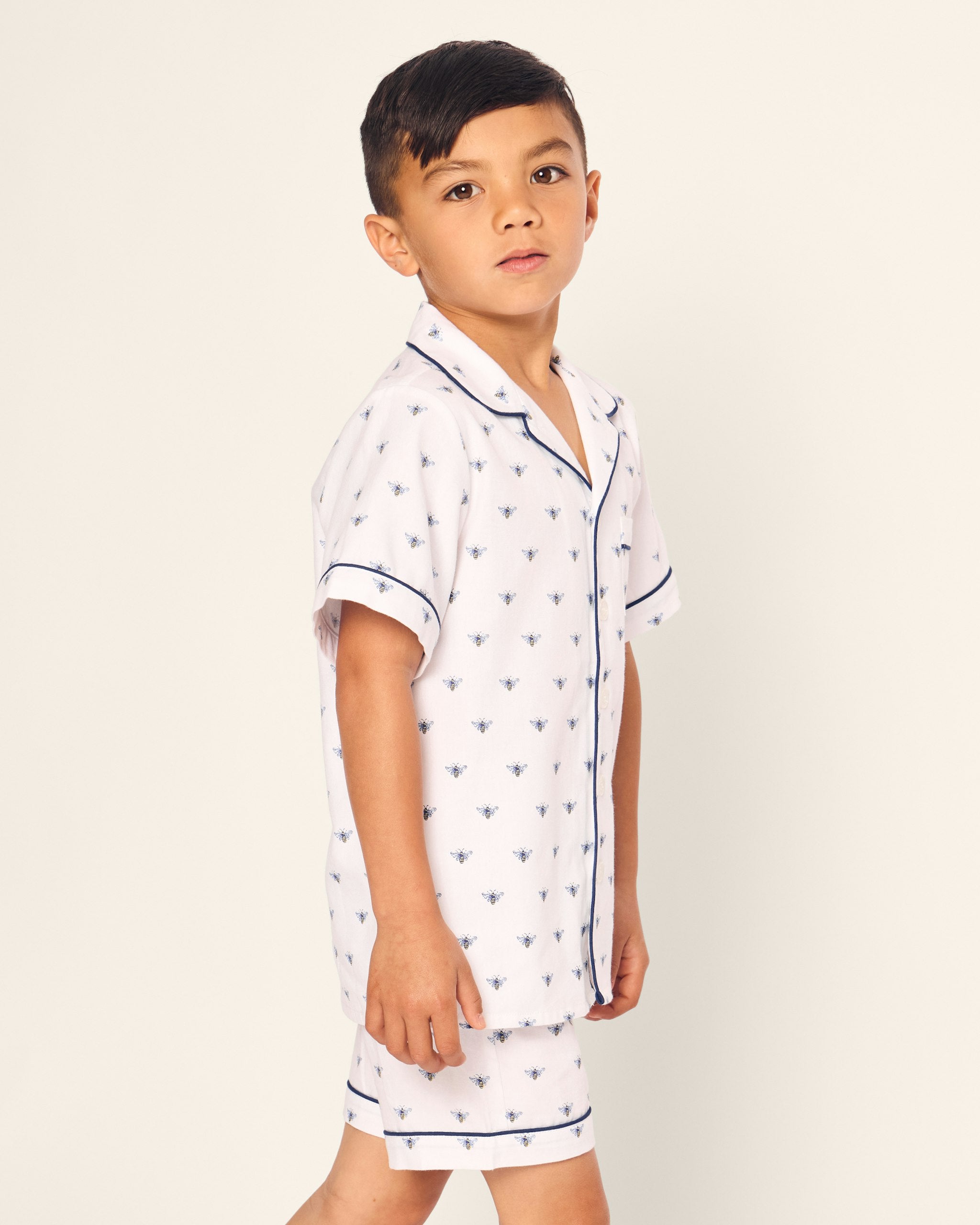 Kid's Twill Short Set in Anchors Away in Buzzing Bees#Color_Buzzing Bees