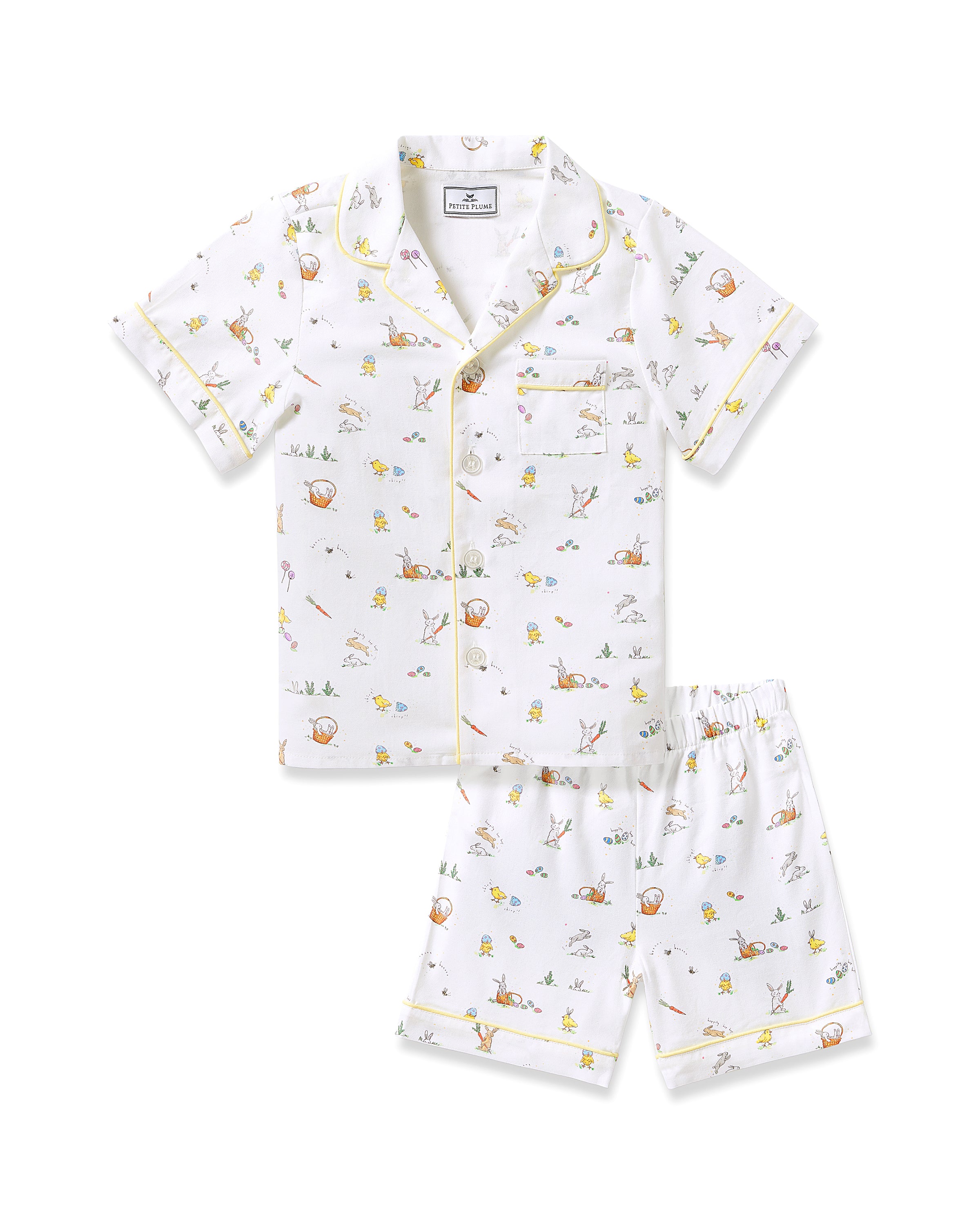Kid's Twill Short Set in Easter Frolic