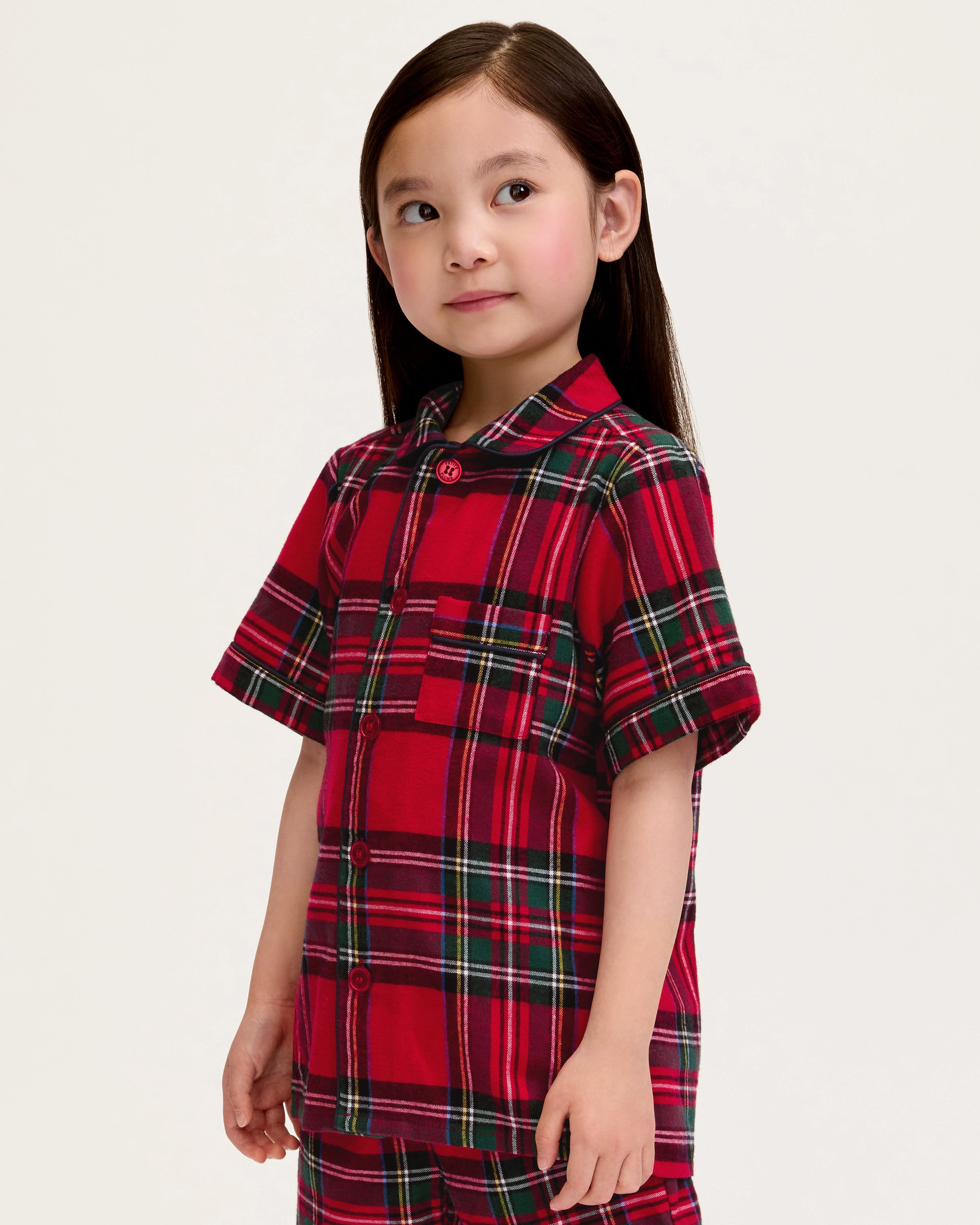 Kid's Brushed Twill Short Set in Imperial Tartan