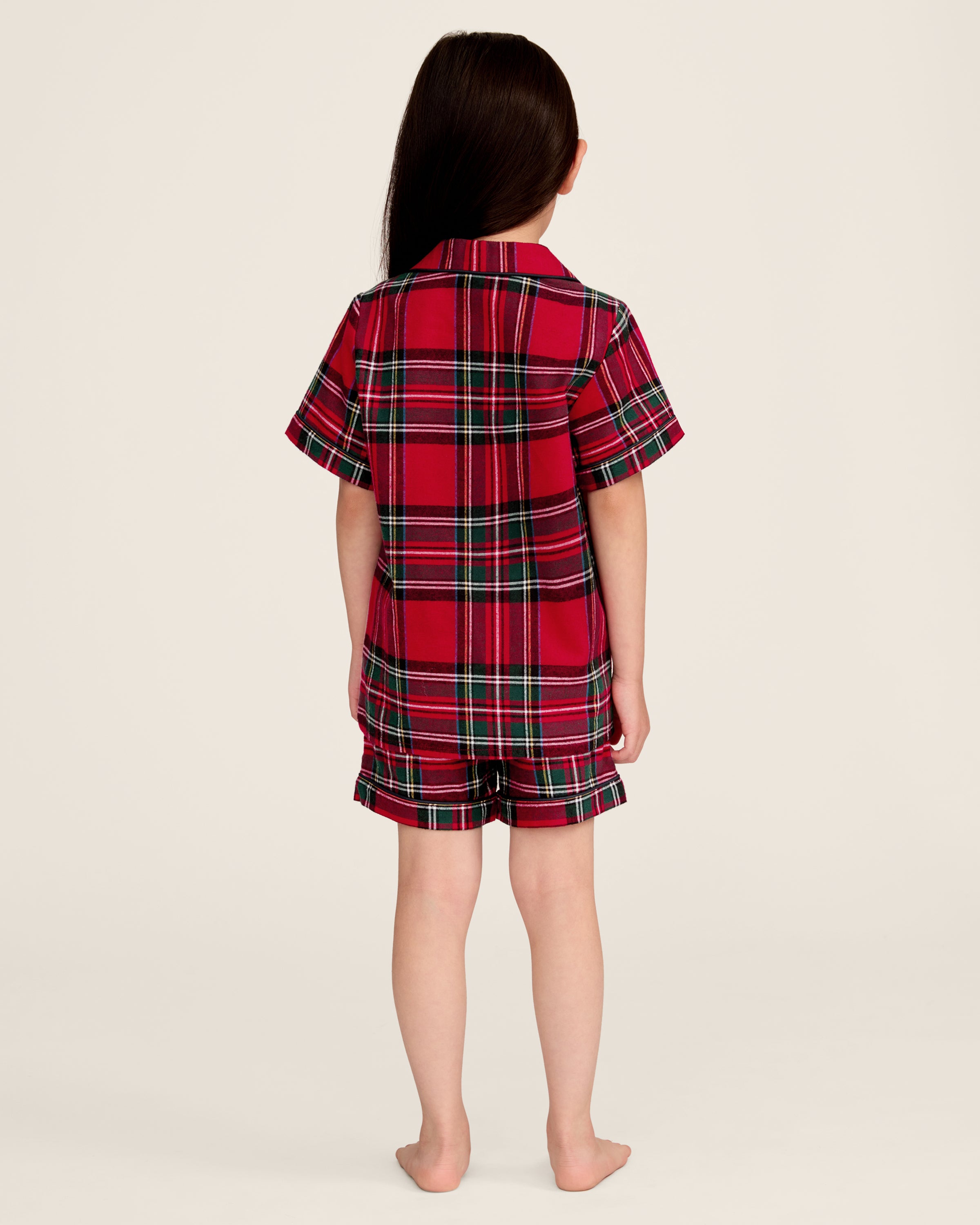Kid's Brushed Twill Short Set in Imperial Tartan