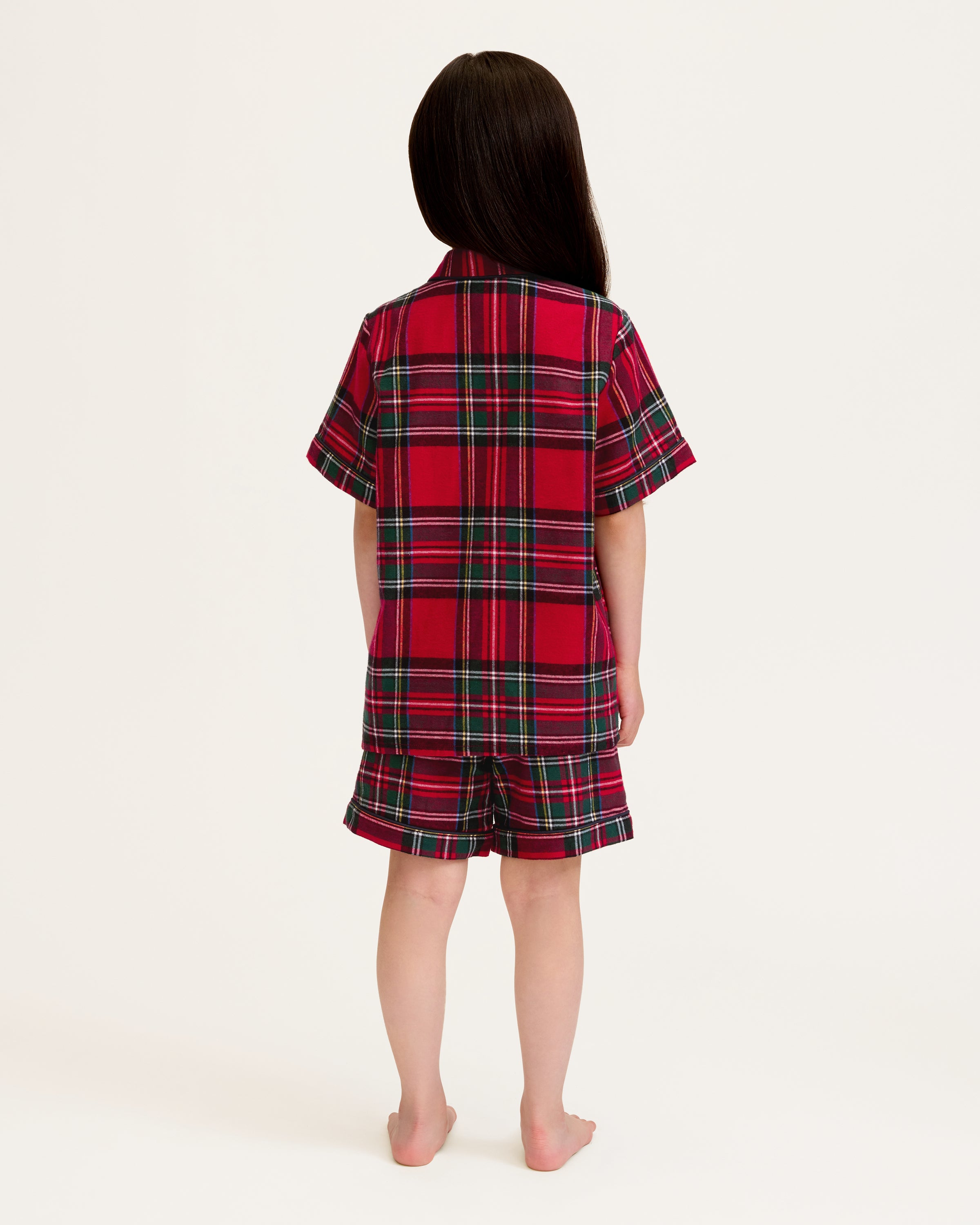 Kid's Brushed Twill Short Set in Imperial Tartan