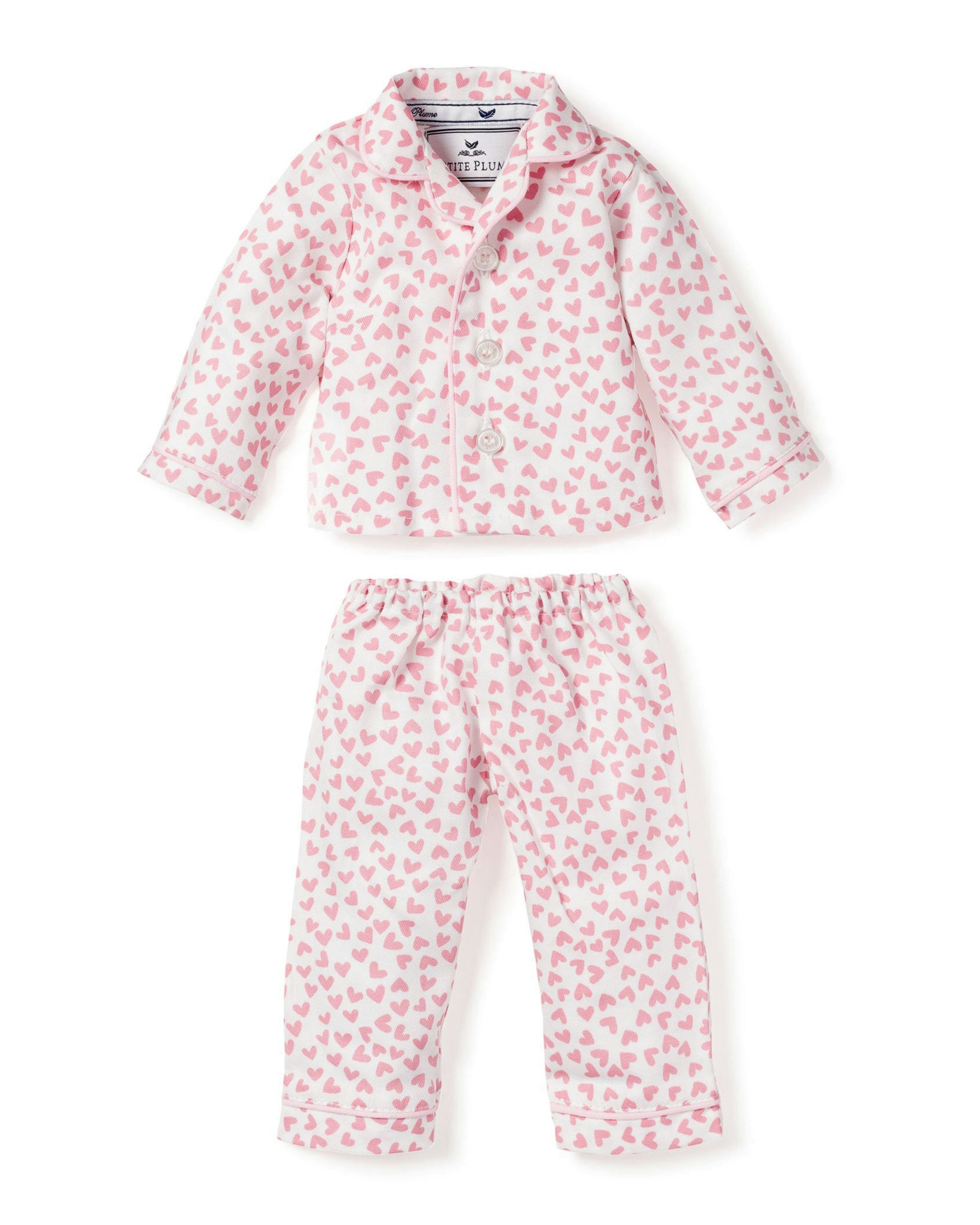 Kid's Twill Doll Pajamas in Petite Petals in Sweethearts#Color_Sweethearts
