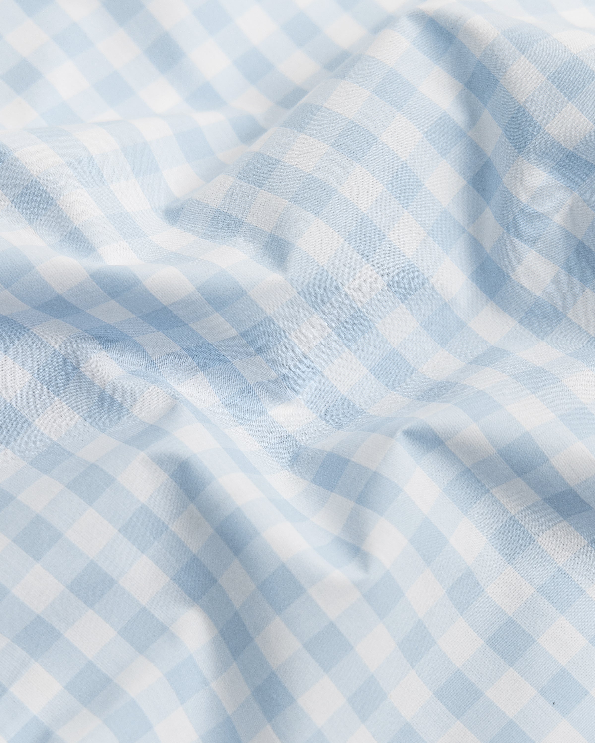 Luxe Premium Percale Duvet Set in Light Blue Gingham in Light Blue Gingham#Color_Light Blue Gingham