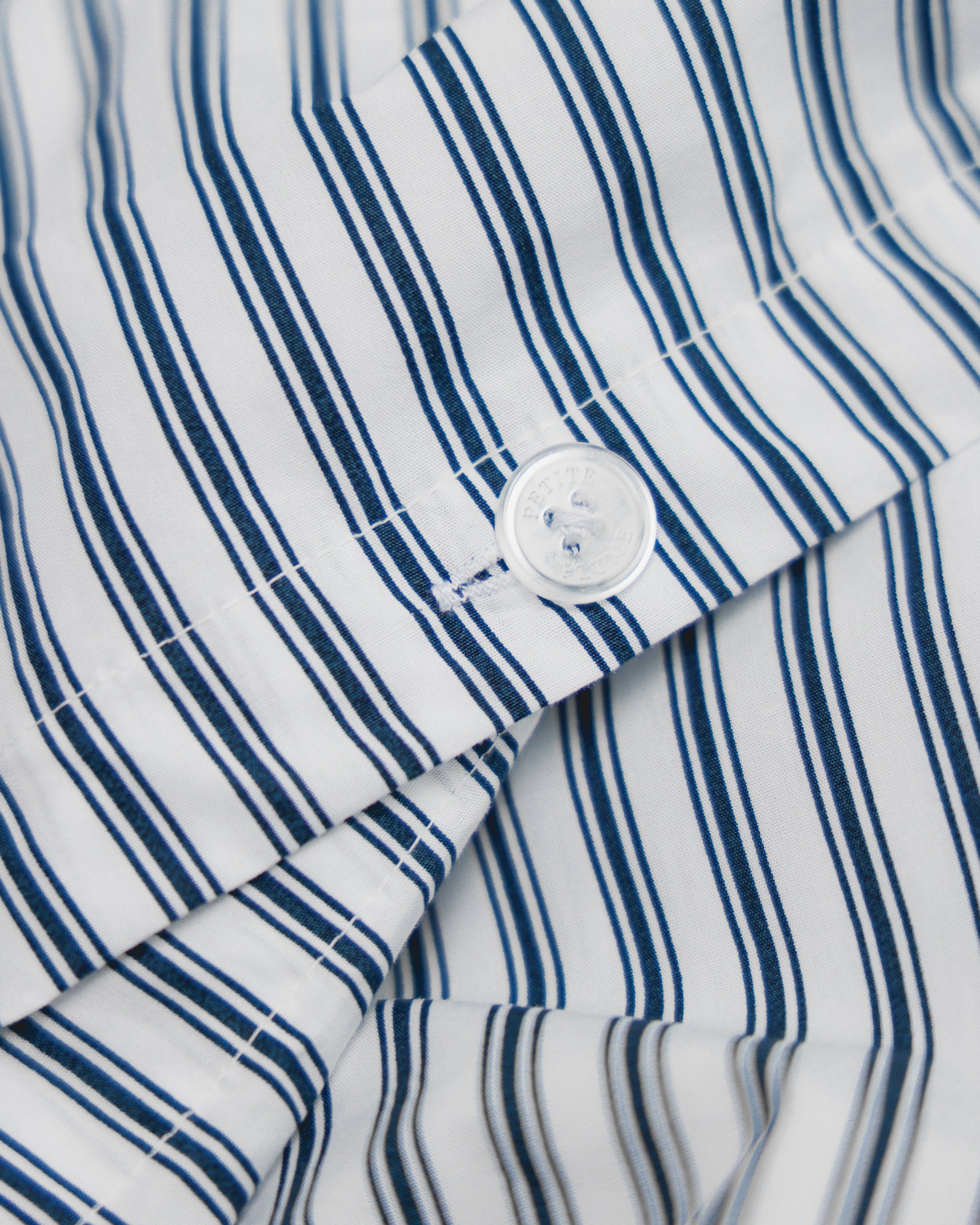 Luxe Premium Percale Duvet Set in Sweethearts in Navy French Ticking#Color_Navy French Ticking