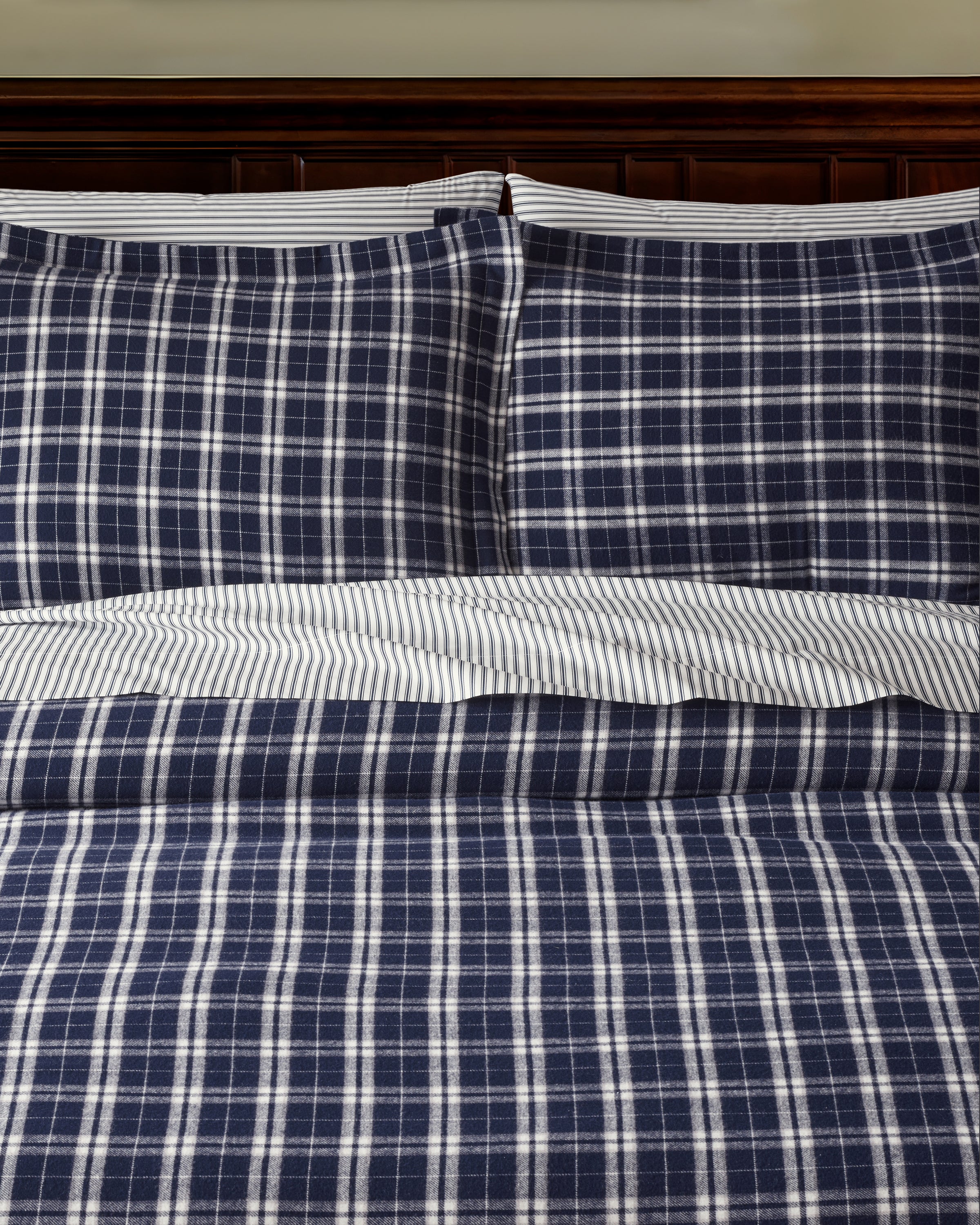 Flannel Duvet Set in Oxford Tartan