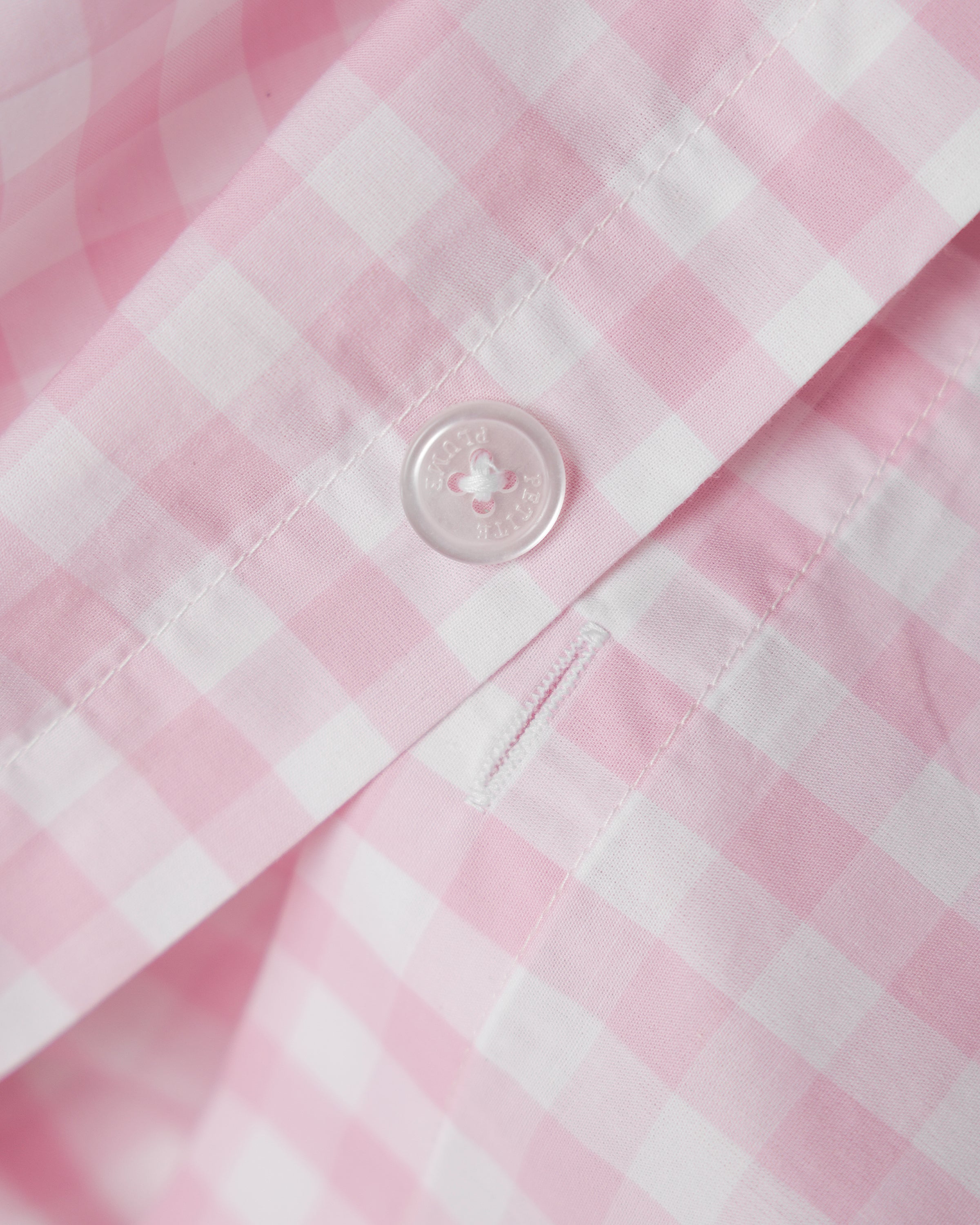 Luxe Premium Percale Duvet Set in Pink Gingham in Pink Gingham#Color_Pink Gingham