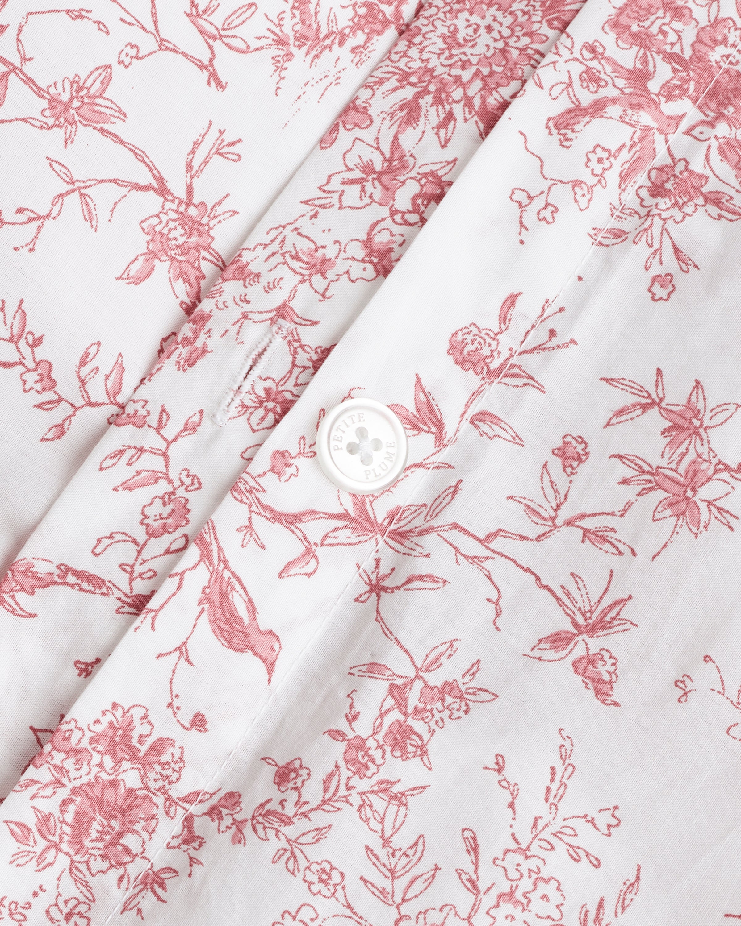 Luxe Premium Percale Duvet Set in Pink Timeless Toile