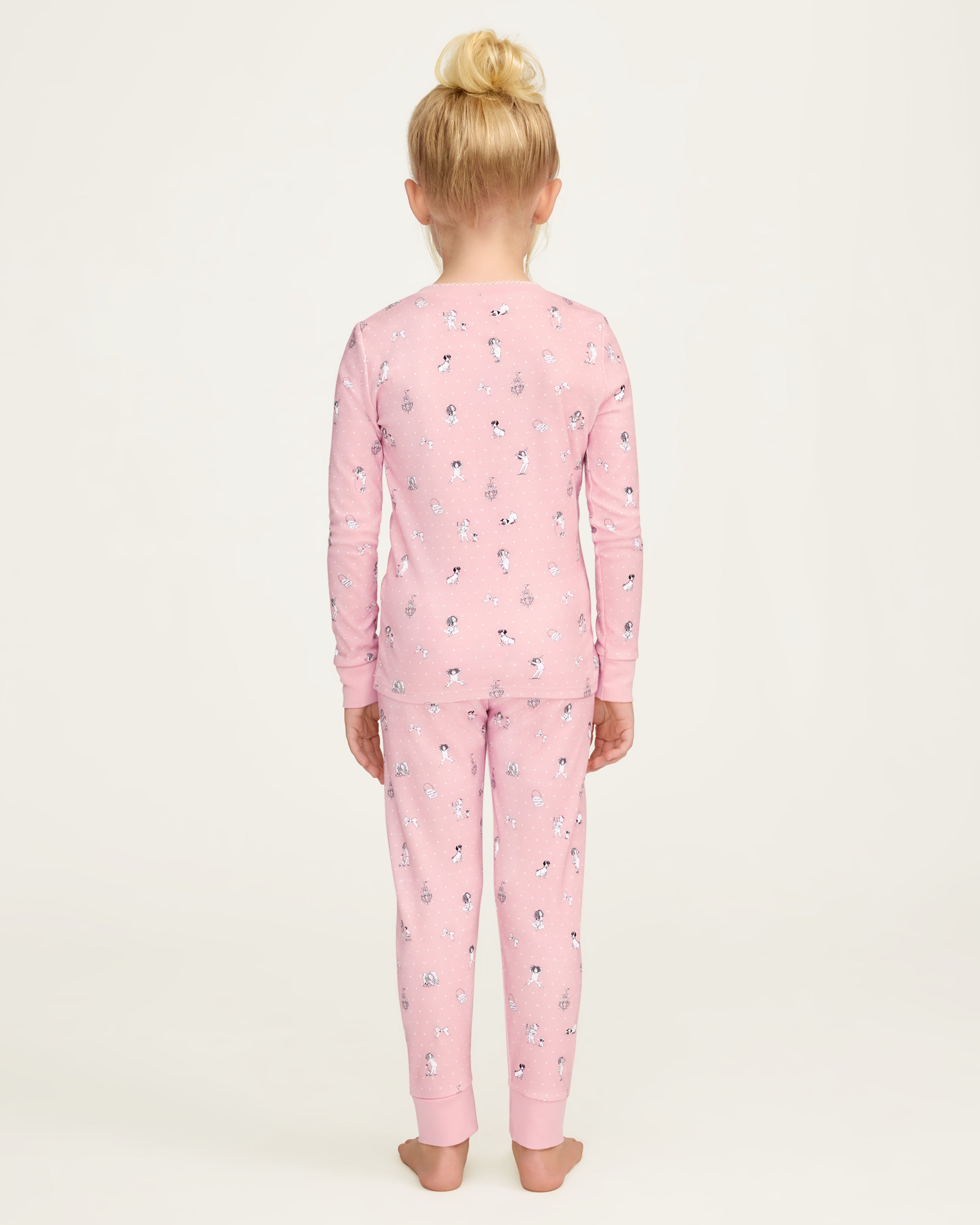 Petite Plume x Eloise Kid's Pima Snug Fit Pajama Set in Eloise Adventures