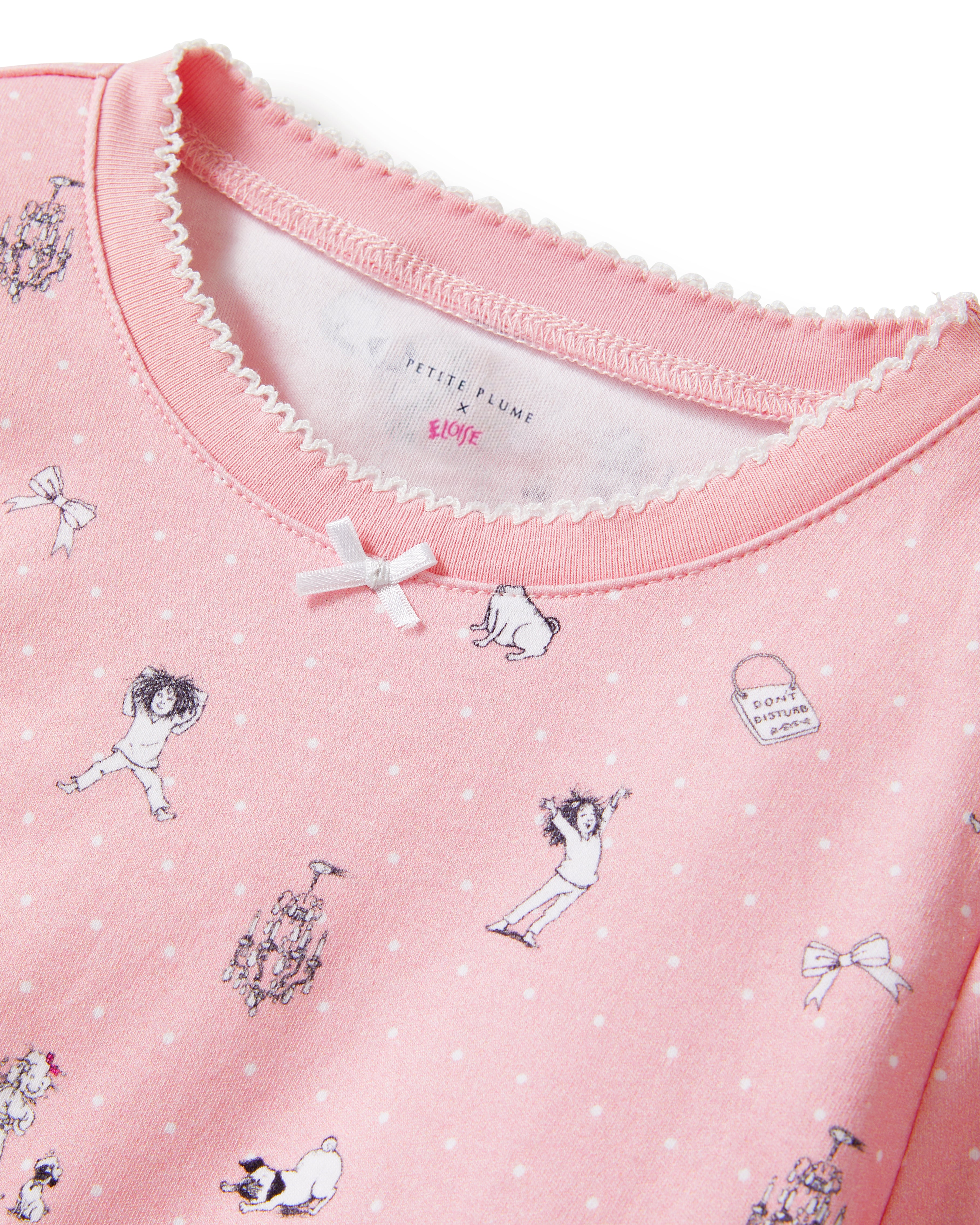 Petite Plume x Eloise Kid's Pima Snug Fit Pajama Set in Eloise Adventures