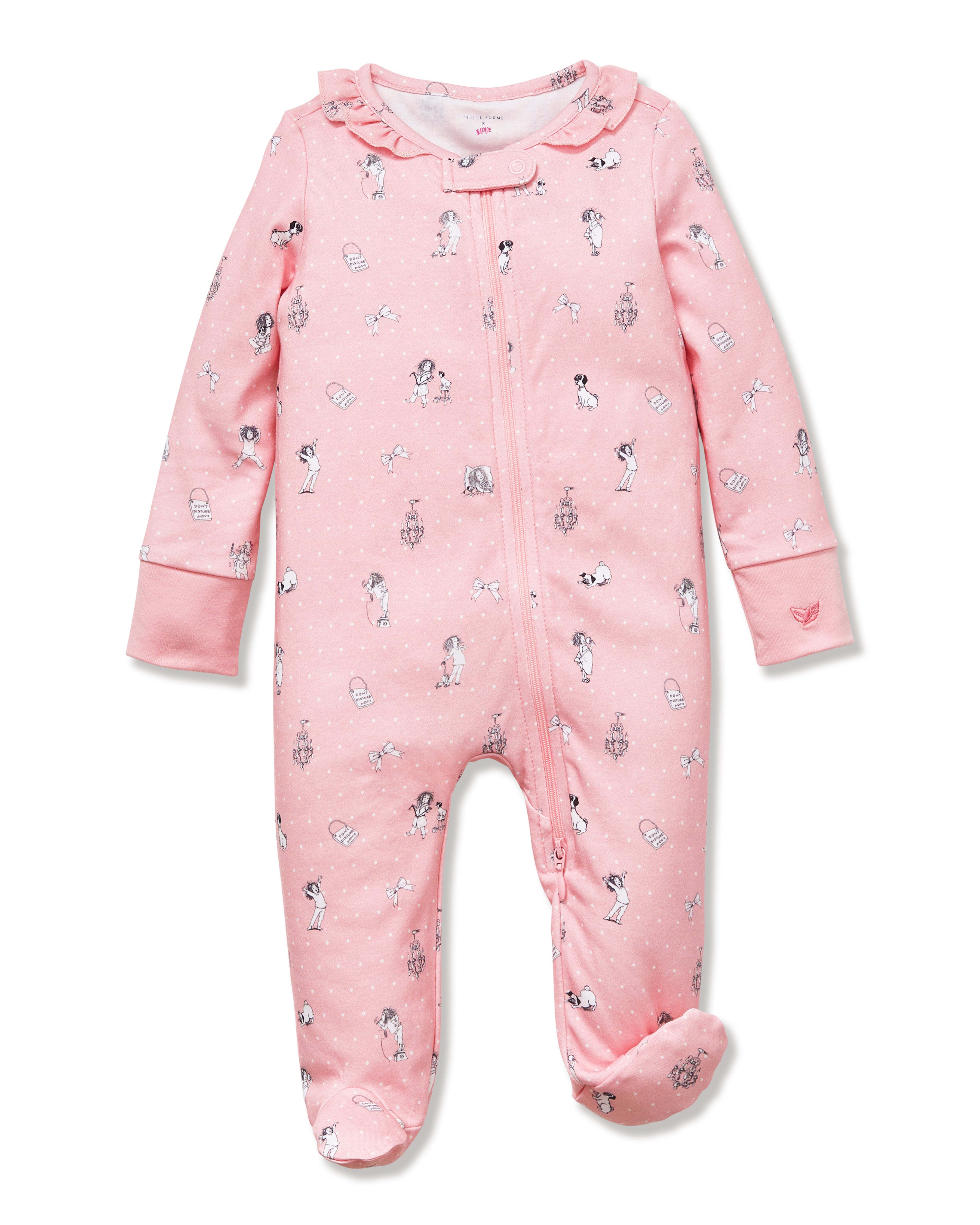 Petite Plume x Eloise Baby Pima Romper in Eloise Adventures