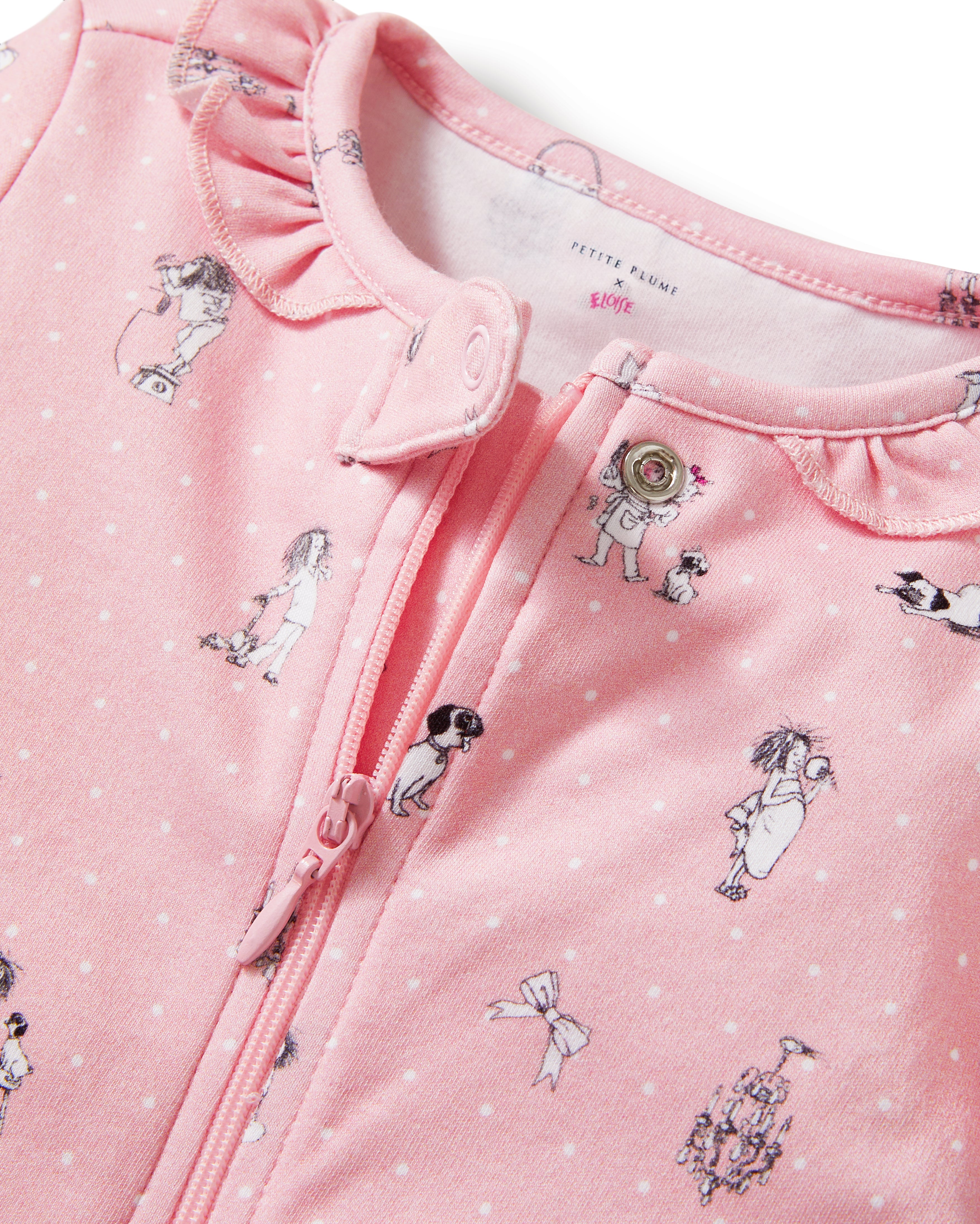 Petite Plume x Eloise Baby Pima Romper in Eloise Adventures