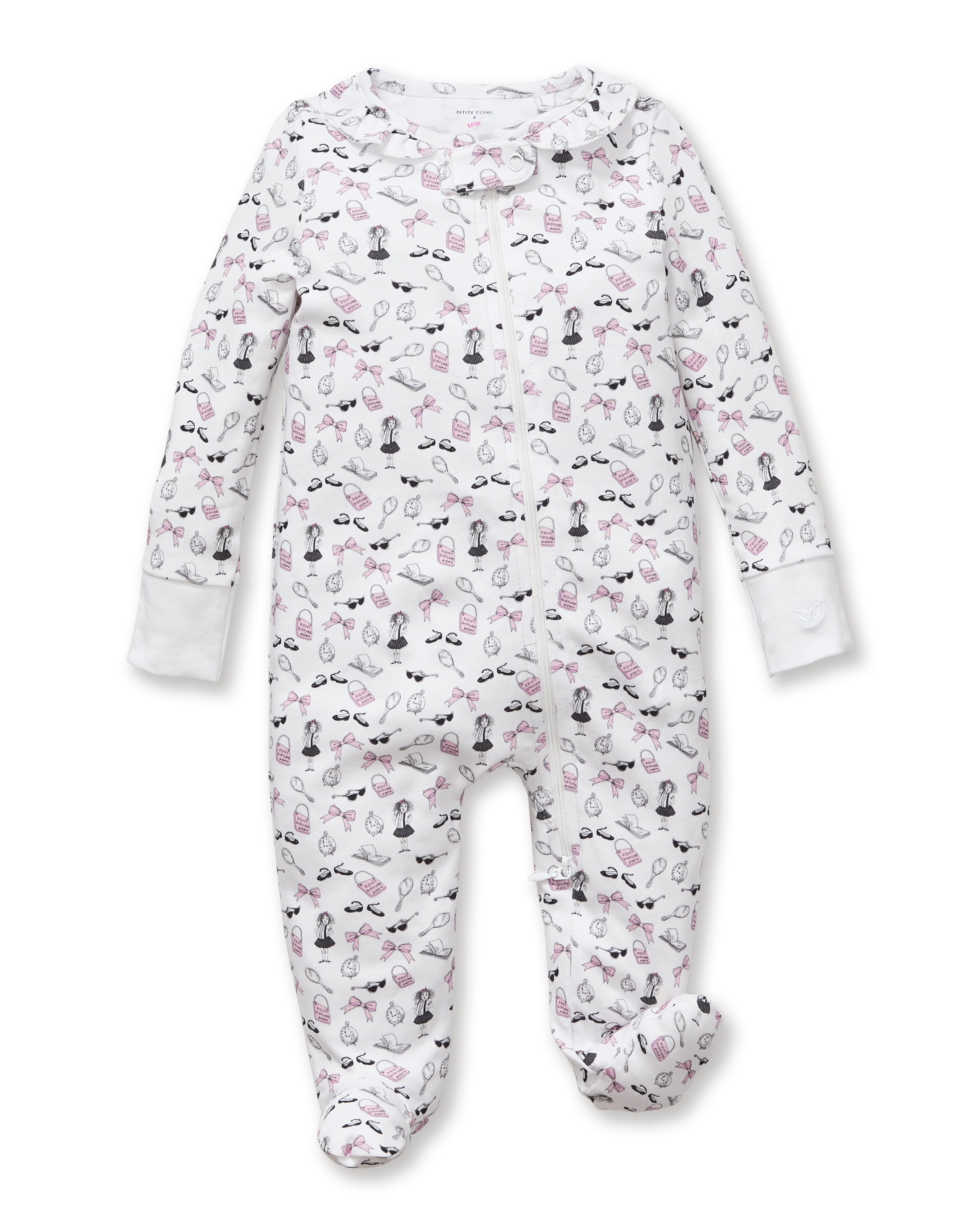 Petite Plume x Eloise Baby Pima Romper in Eloise Suite Soireé