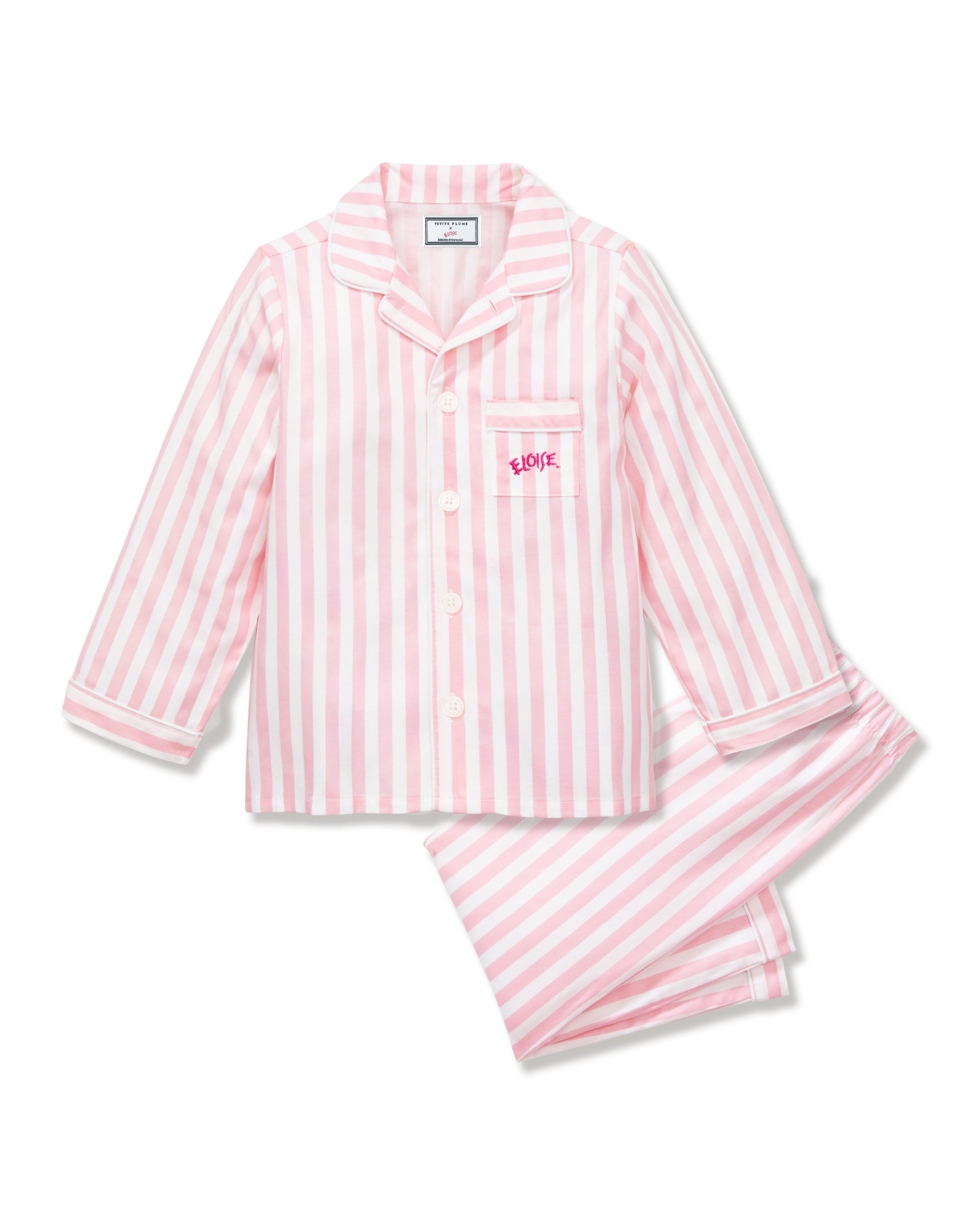 Petite Plume x Eloise Kid's Twill Pajama Set in Eloise Classic Stripe