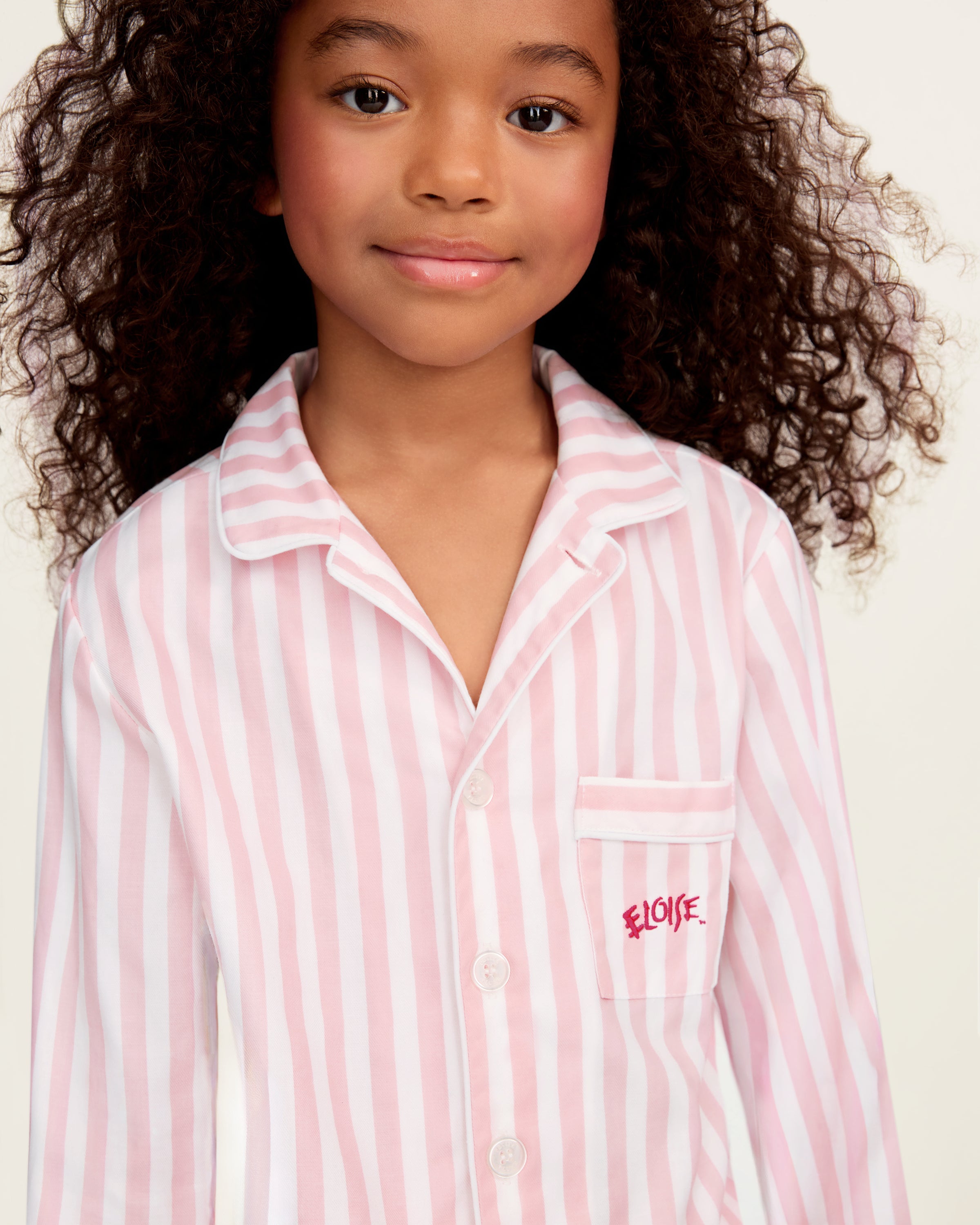 Petite Plume x Eloise Kid's Twill Pajama Set in Eloise Classic Stripe