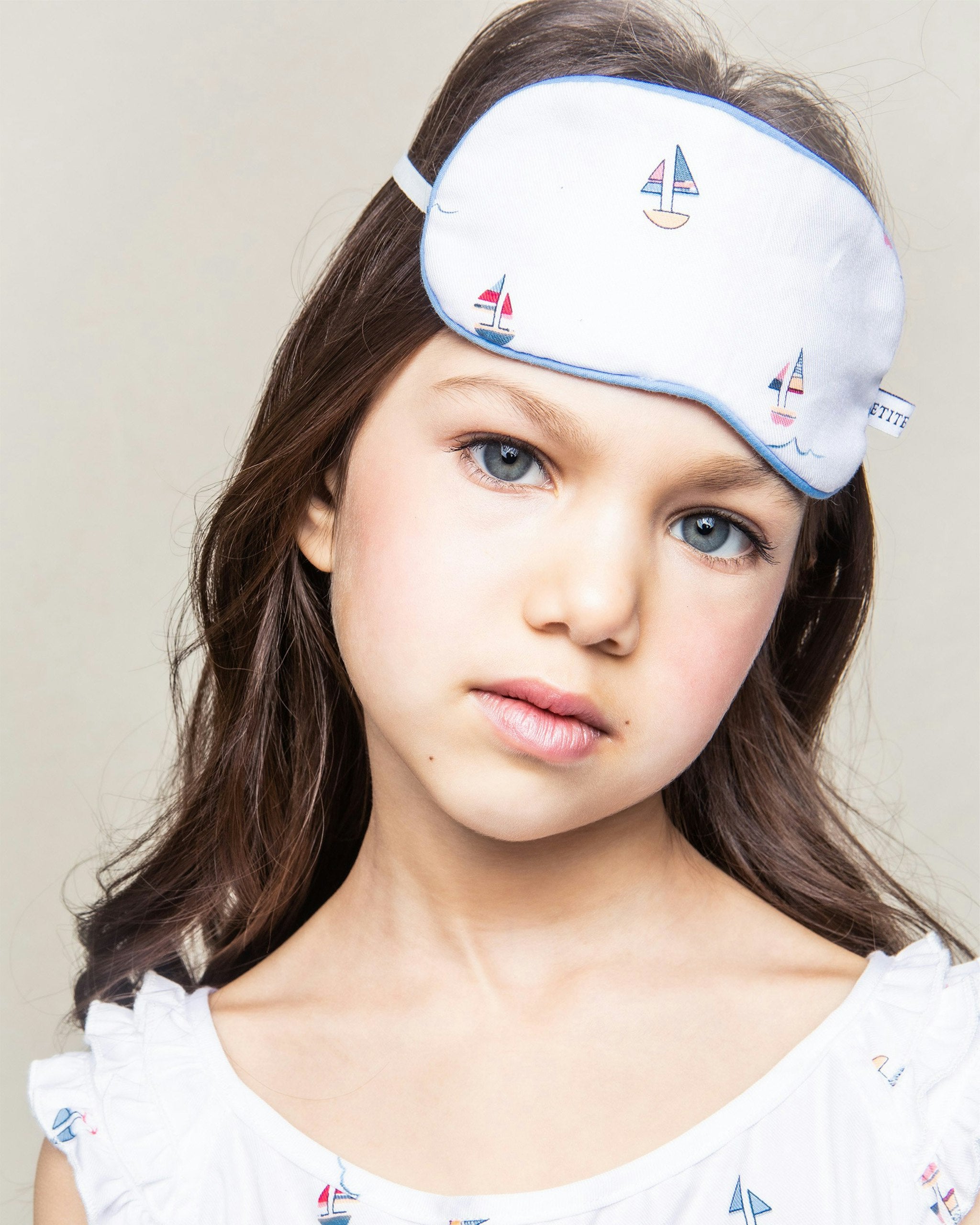 Kid's Twill Sleep Mask in Anchors Away in Bateau#Color_Bateau