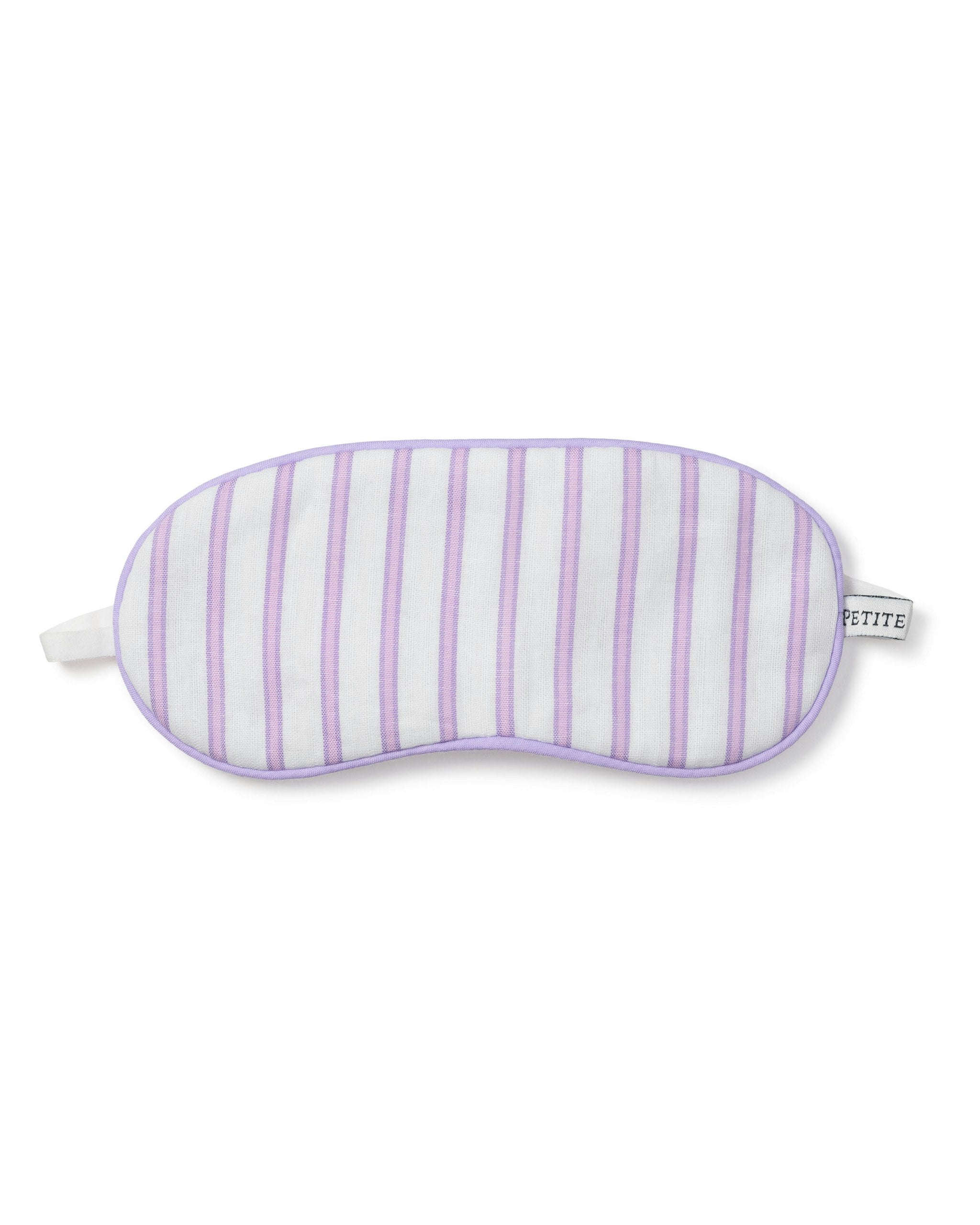 Kid's Twill Sleep Mask in Lavender French Ticking in Lavender French Ticking#Color_Lavender French Ticking