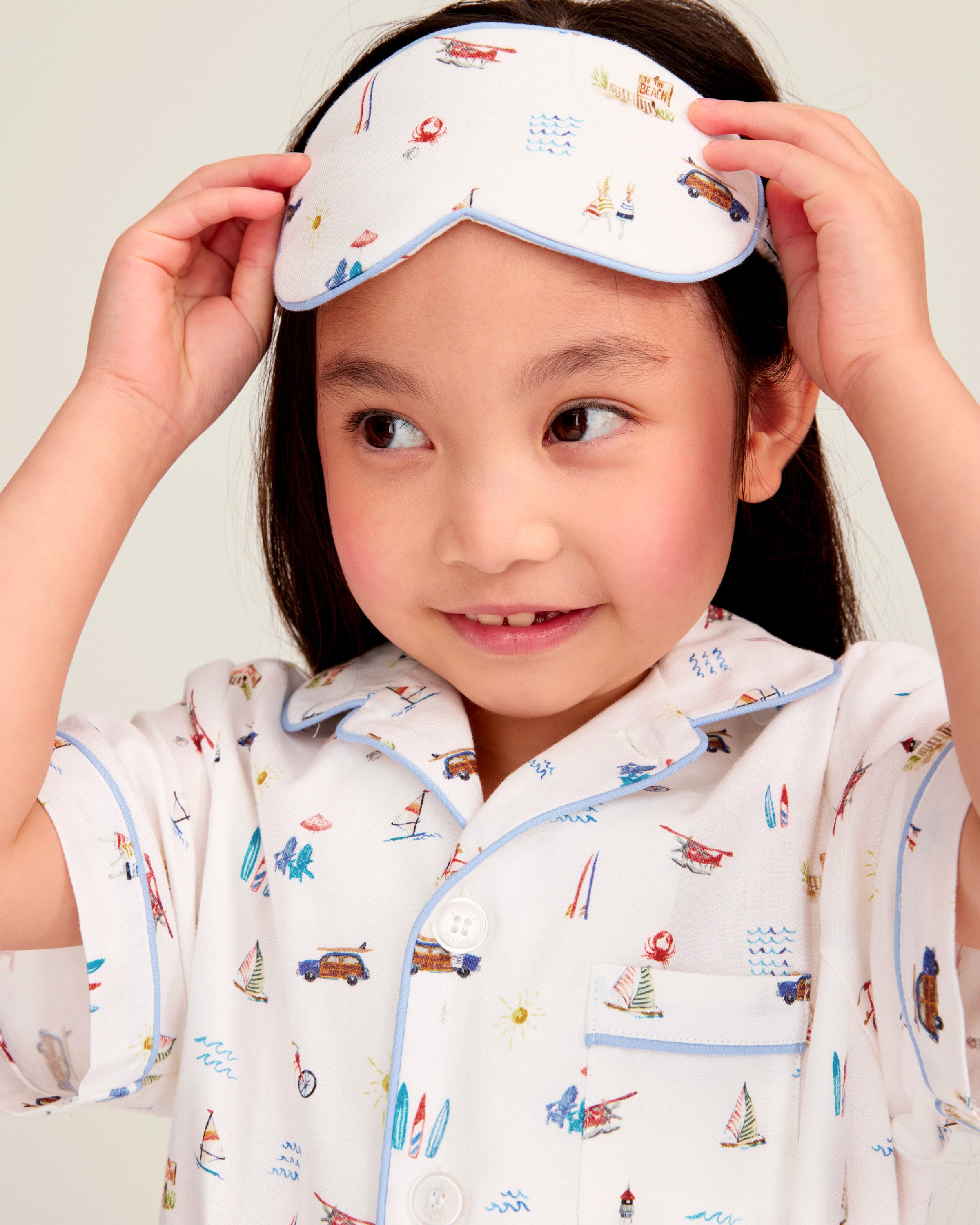 Kid's Twill Sleep Mask in Summer Nostalgia
