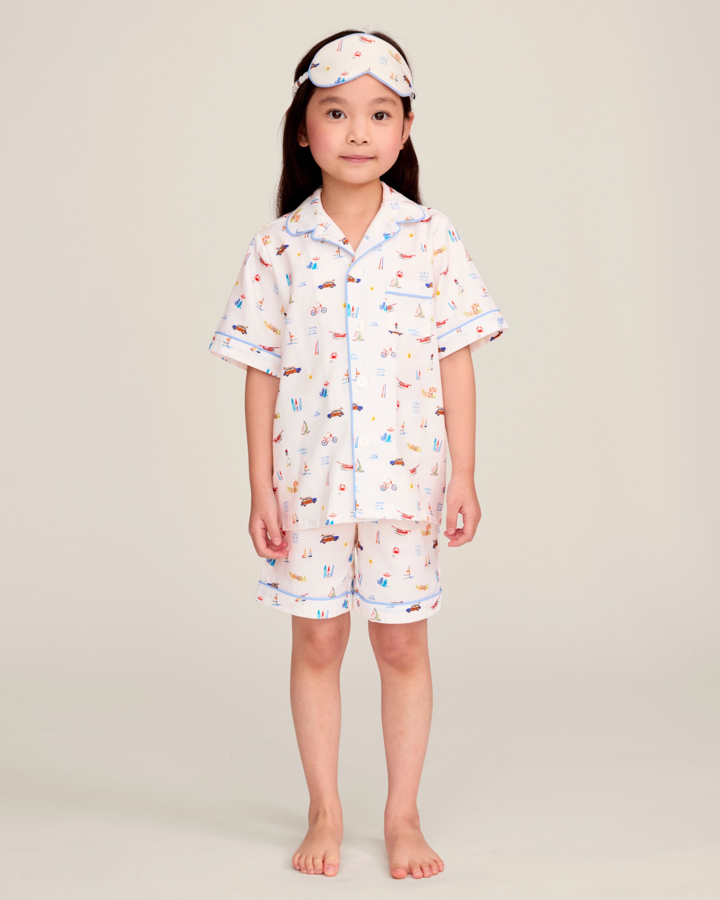 Kid's Twill Sleep Mask in Summer Nostalgia